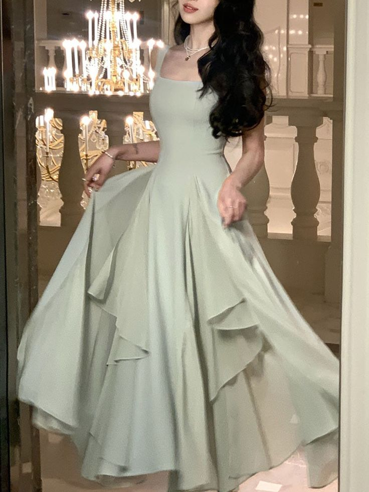 Elegant A-Line Chiffon Prom Dress with Ruffle Details - Formal Evening Gown for Homecoming, Quinceañera & Special Occasions | Style J4644
