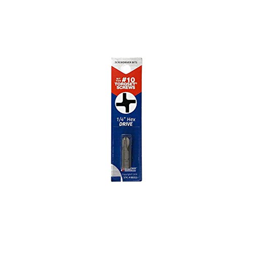 Torq-Set #10 x 1 Inch Screwdriver Bit - Carbon Steel Torx Screwdriver Bit for Precision Work | Ideal for Electronics, Automotive & DIY Projects