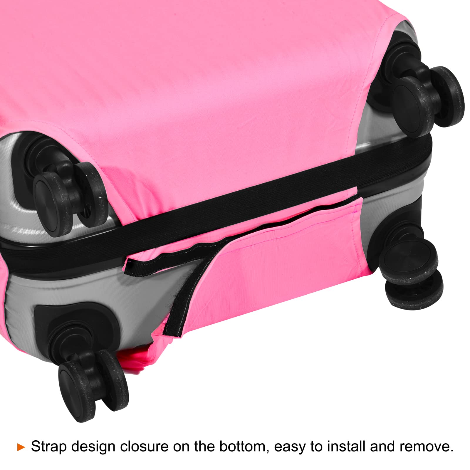 PATIKIL Elastic Silk Luggage Cover for 20 Inch Suitcase - Washable Protective Travel Bag, Pink | Perfect for Airplane, Train & Business Trips