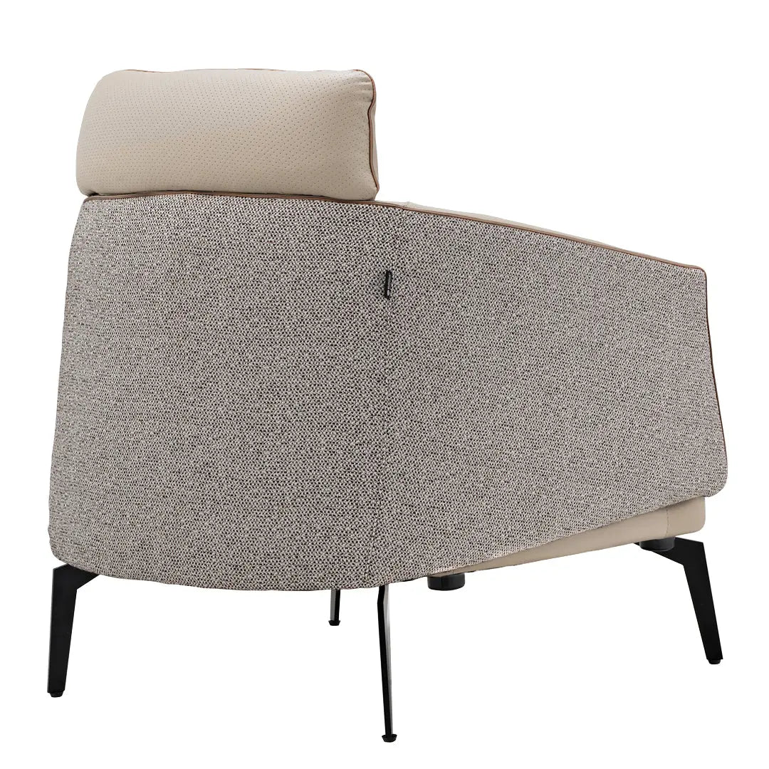 Luxury Napa Leather Comfort Ivory Lounge Chair - Modern Living Room Furniture for Relaxation & Style - Perfect for Home, Office, or Reading Nook