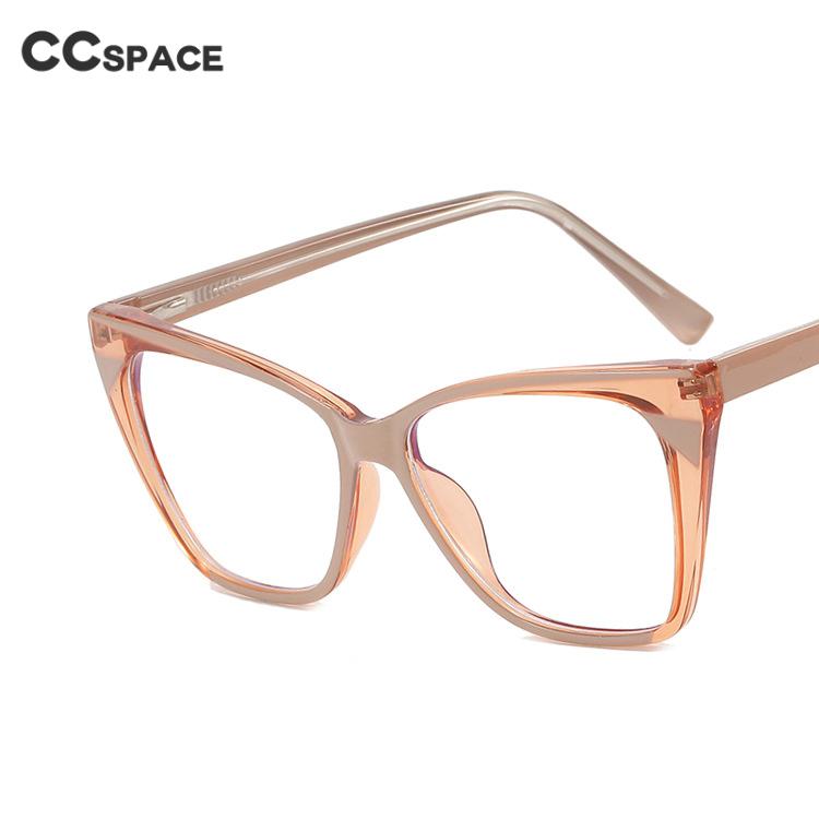 CCspace Women's Full Rim Square Cat Eye Titanium Eyeglasses Frame - Lightweight TR90 Material for All-Day Comfort | Perfect for Office, Reading & Fashion Accessories