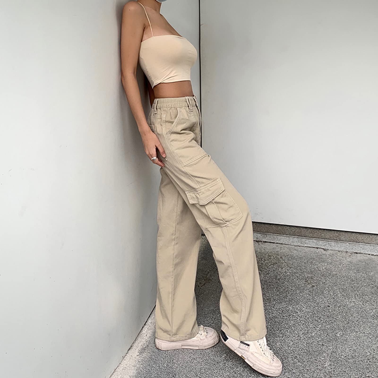 FOMOYUU Women's High Waist Loose Fit Printed Jeans - Y2K Vintage Straight Leg Wide Pants for Streetwear & Casual Outfits | Perfect for Daily Wear, Parties and Fashion Photoshoots