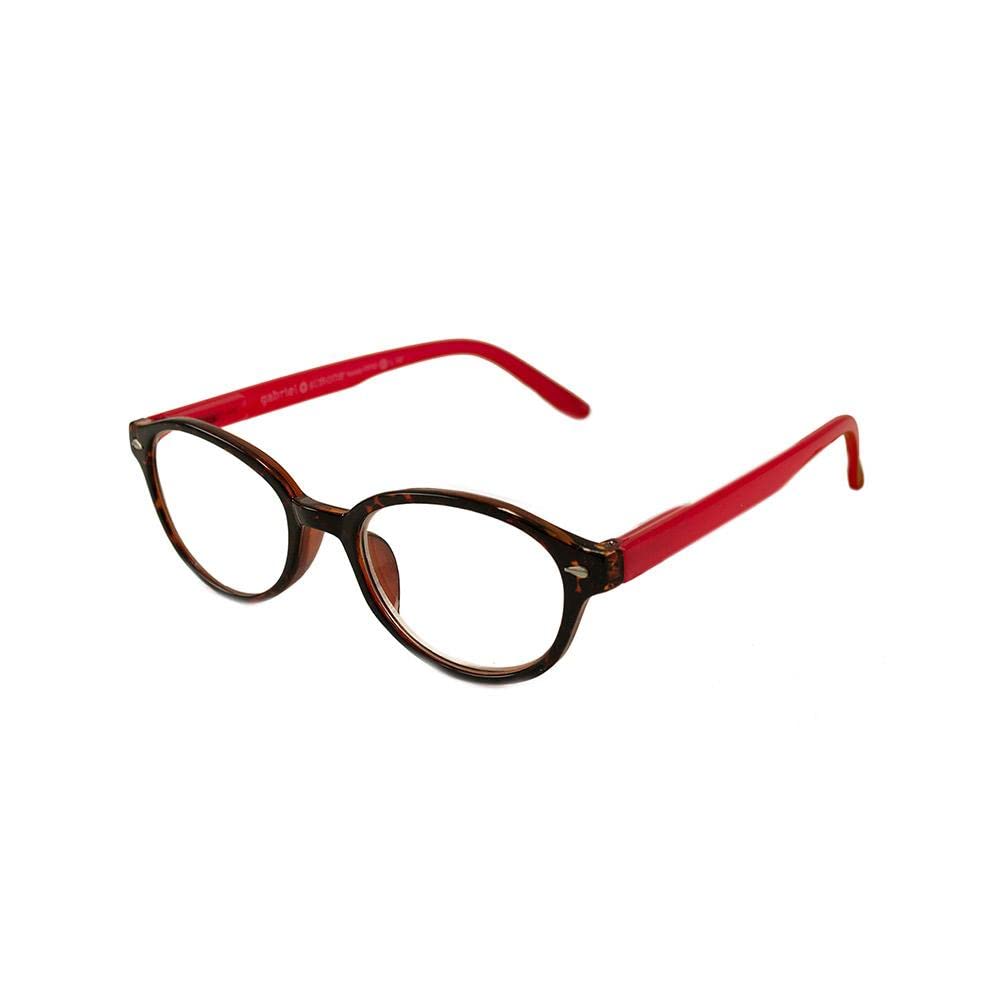 Gabriel + Simone Nanette Women's Round Tortoiseshell Reading Glasses - Blue Light Blocking, Scratch-Resistant Lenses with Case - Perfect for Computer Work, Reading & Office Use