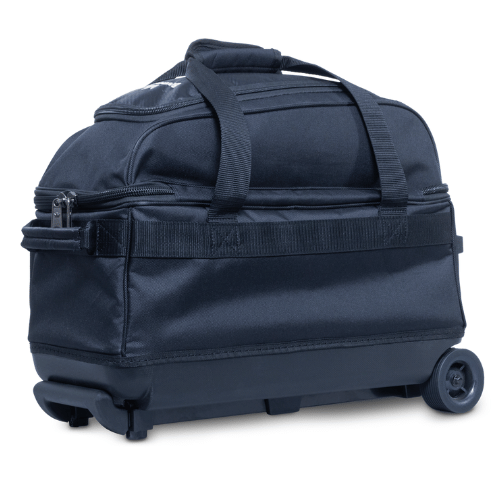 Brunswick Zone Double Roller Black Bowling Bag - Durable 2-Ball Carrier for League & Practice - Perfect for Bowling Enthusiasts & Tournament Players