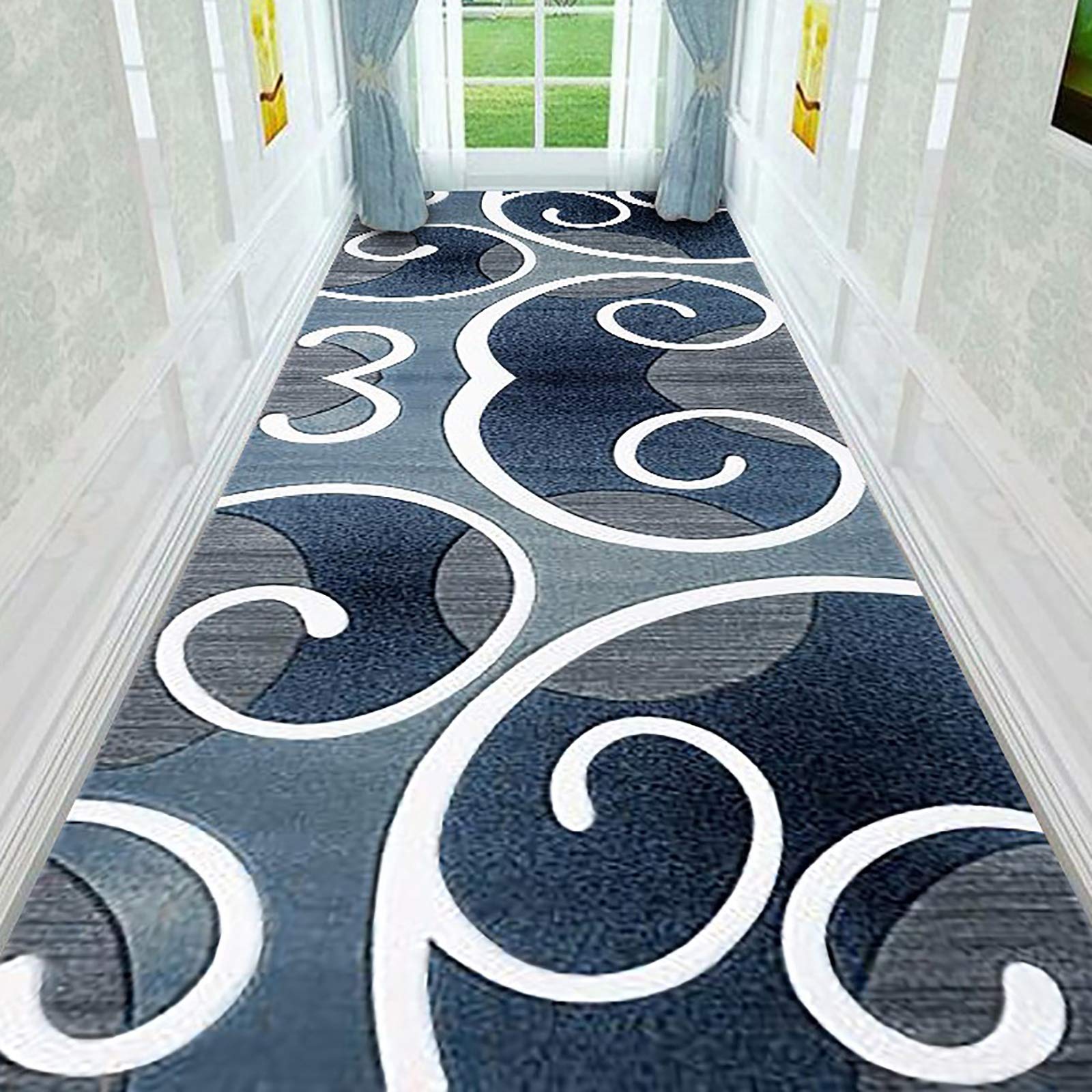 Non-Slip Hallway Runner Rug - Washable Long Area Carpet for Entryway, Kitchen & High Traffic Areas | Indoor/Outdoor Custom Size Floor Mat | Perfect for Homes, Apartments & Office Spaces