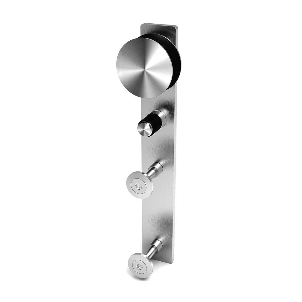 6FT Heavy Duty Stainless Steel Sliding Door Hardware Kit - Smooth Wooden Barn Door Track System for 18