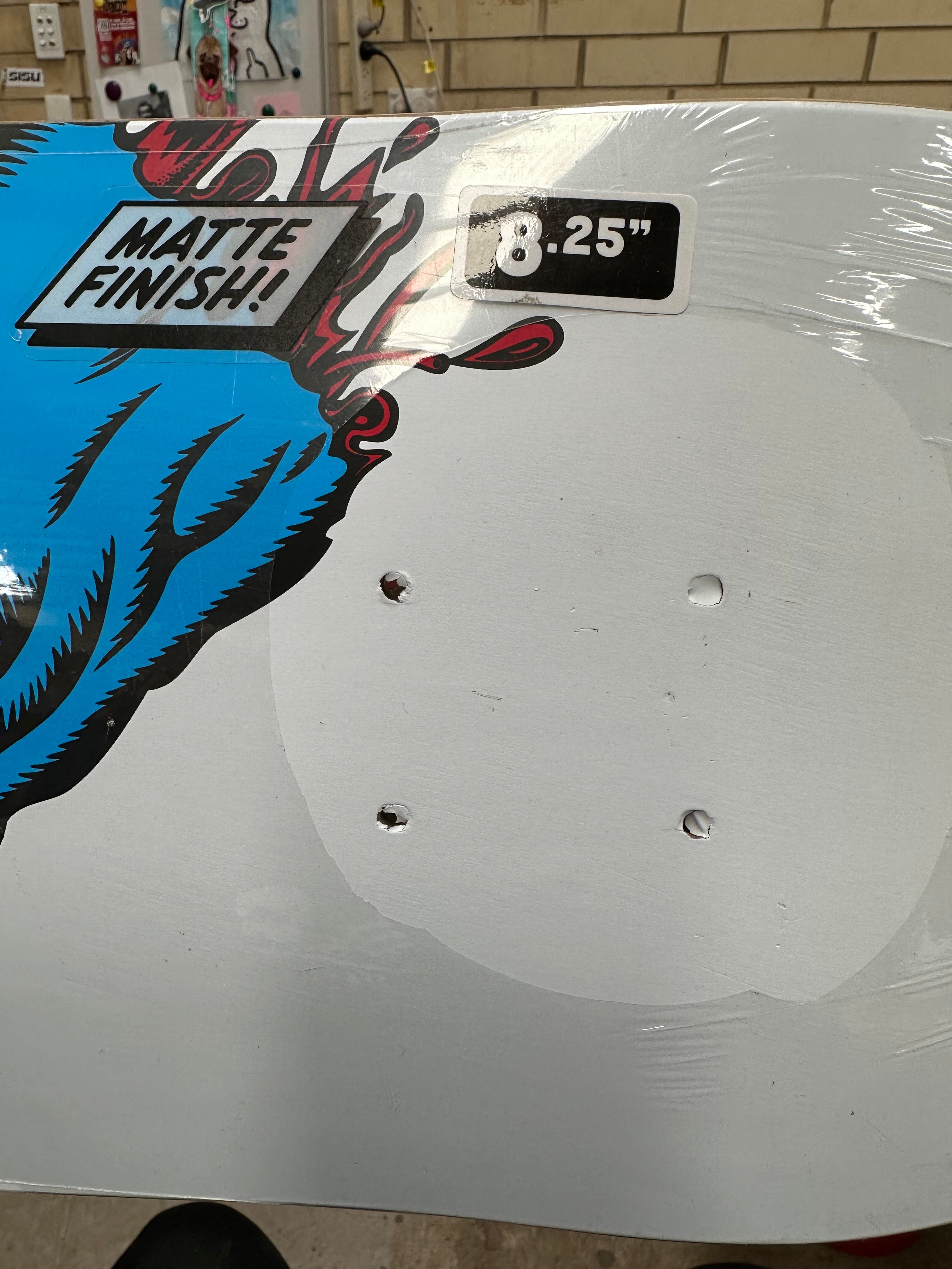 Santa Cruz Skateboard Deck Screaming Hand Graphic 8.25