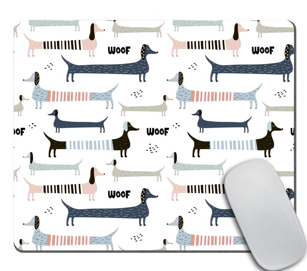 Colorful Dachshunds Gaming Mouse Pad - Non-Slip Rubber Base, Large Rectangle Computer Mousepad for PC & Laptop - Perfect for Office, Gaming & Home Workspace Decor