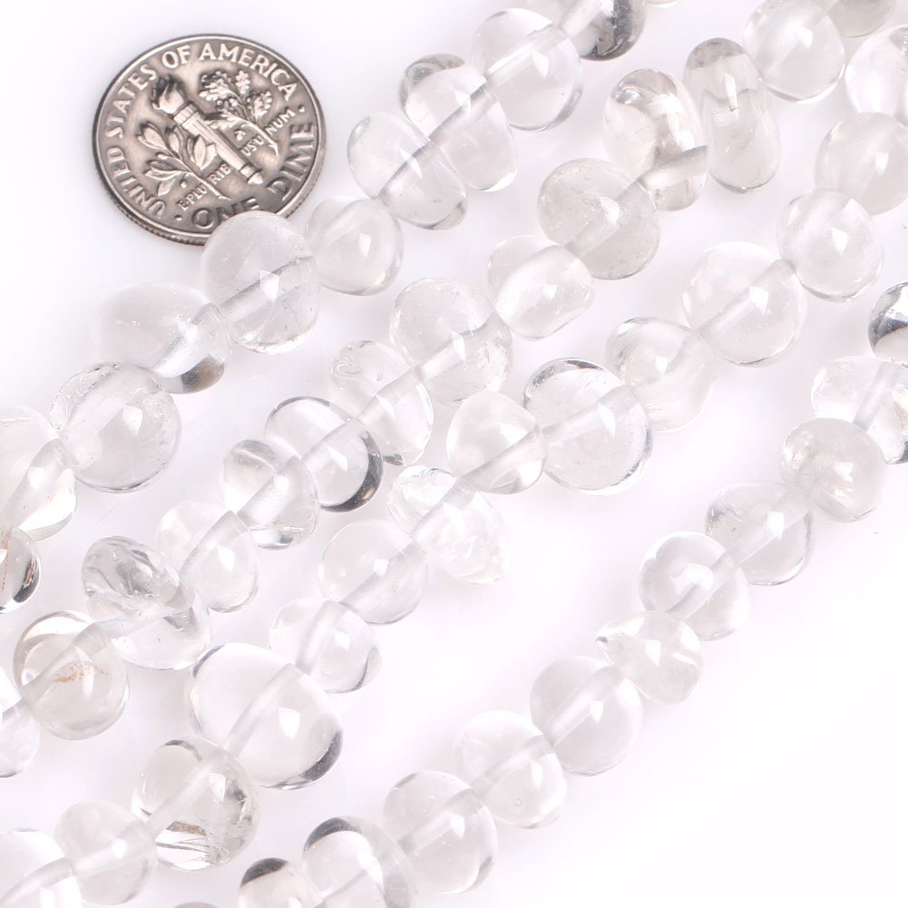 Natural White Quartz Beads 8x12mm Freeform Potato Gemstone Loose Beads for Jewelry Making - Crystal Healing Energy Stones, DIY Bracelet & Necklace Supplies (15 Inch Strand) - Perfect for Meditation, Spiritual Gifts & Boho Fashion Accessories