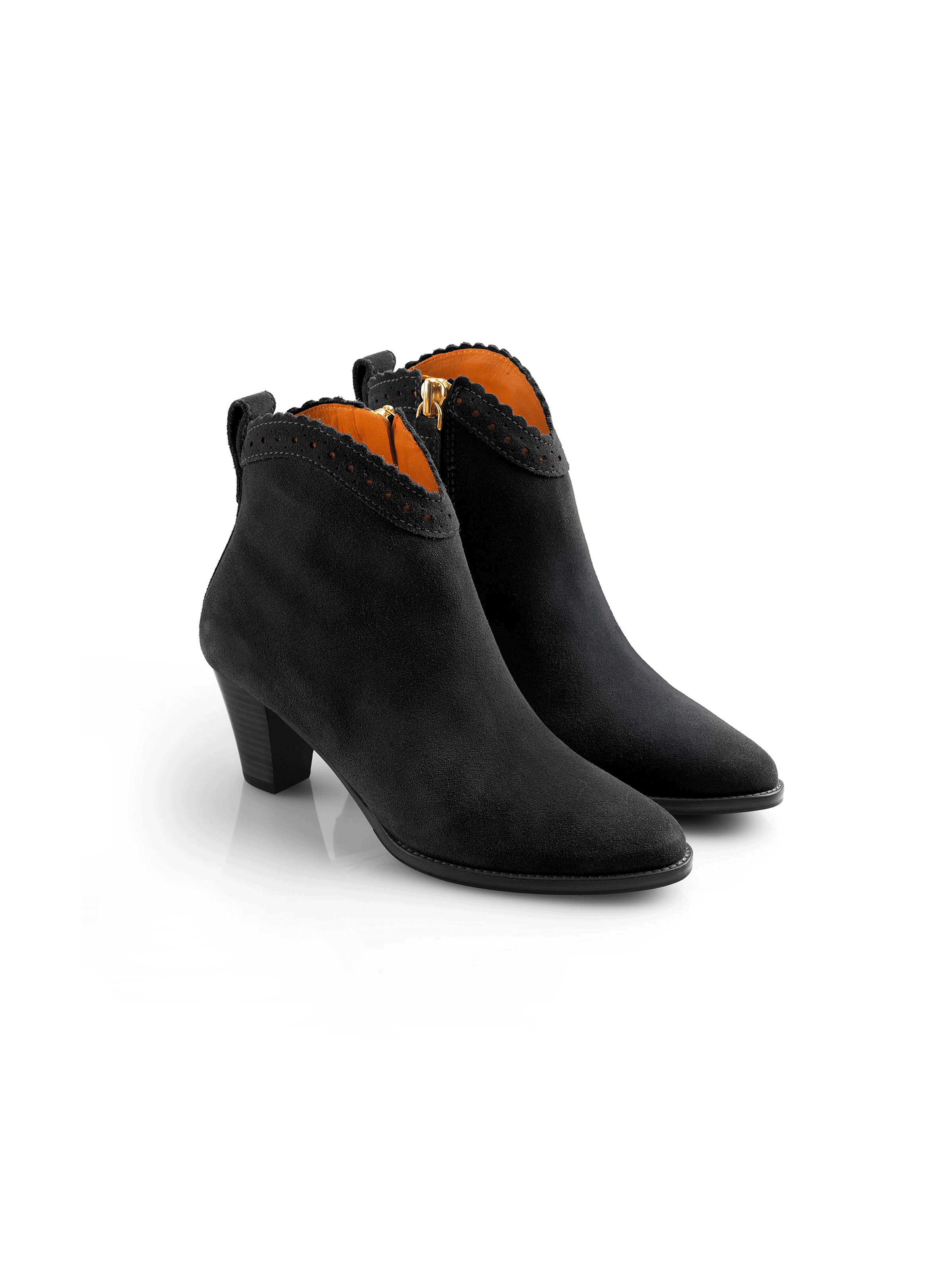 Regina Women's Black Ankle Boots - Stylish & Comfortable for Fall, Winter & Everyday Wear