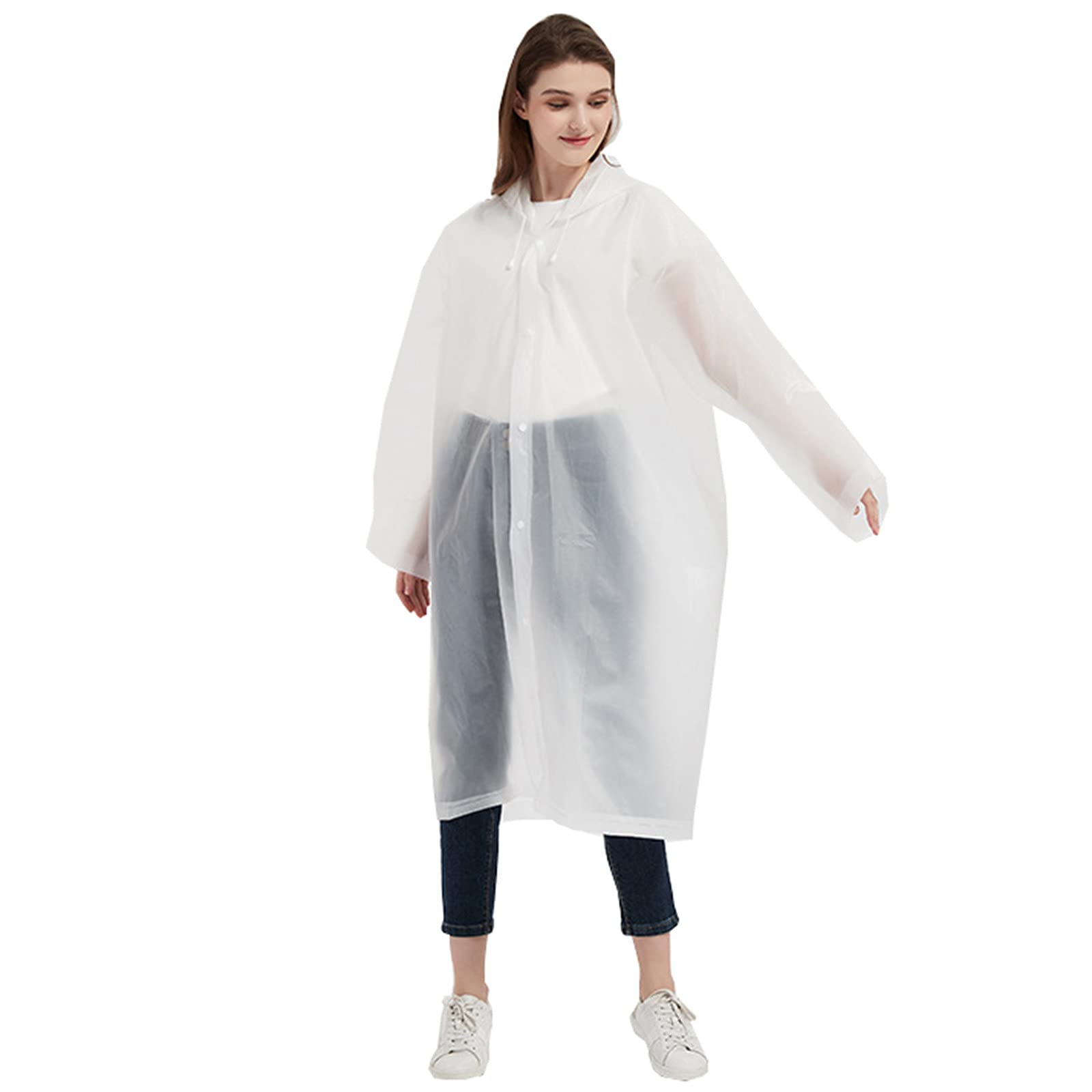 Waterproof Raincoat for Adults - Lightweight Travel & Hiking Rain Gear with Umbrella Base Weights - Perfect for Outdoor Adventures, Camping, and Rainy Day Activities