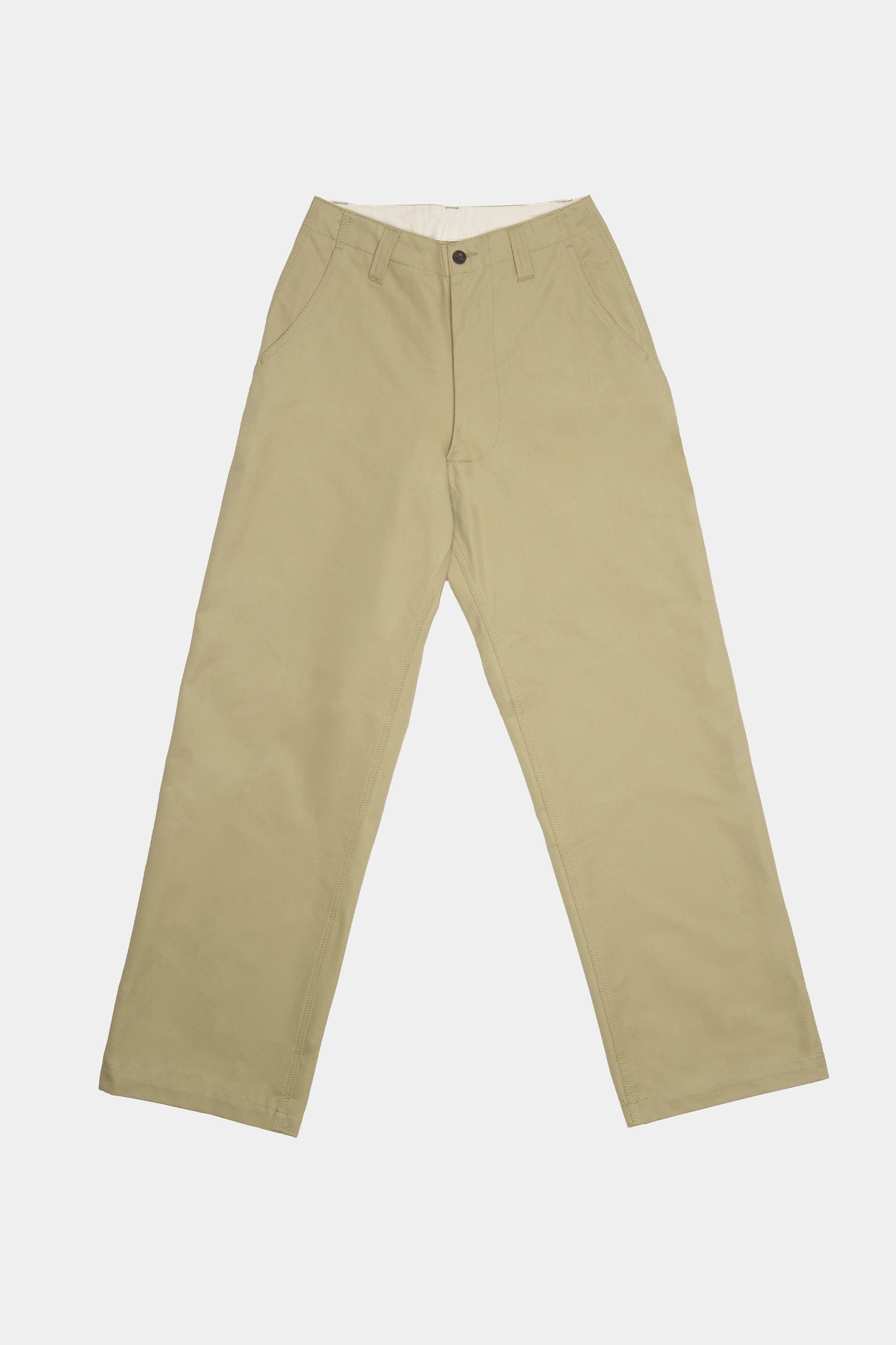 Men's Heavyweight 100% Cotton Twill Work Pants - Stone Color - Durable & Comfortable for Outdoor Work, Hiking & Casual Wear