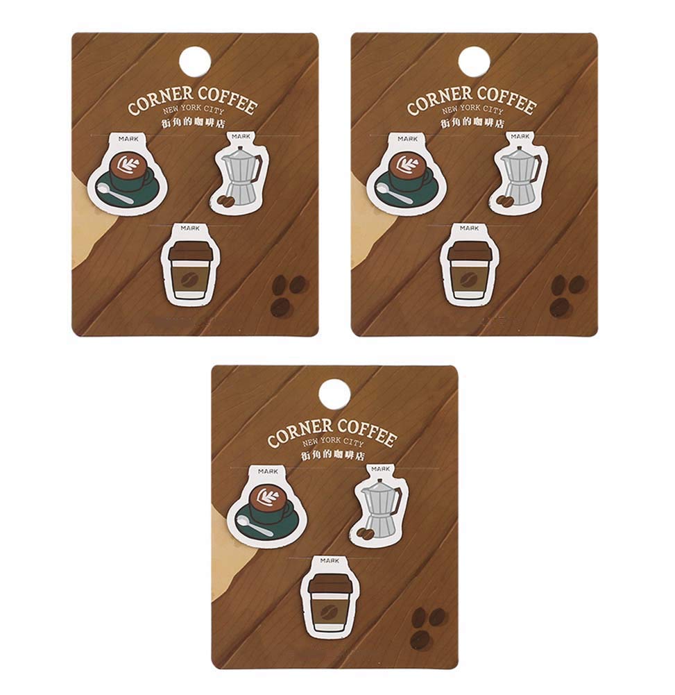 Vintage Style Small Magnetic Bookmark Set - 9 Pieces Coffee Shop Theme Page Markers for Books, Notebooks & Reading Accessories | Perfect for Book Lovers, Students & Office Use