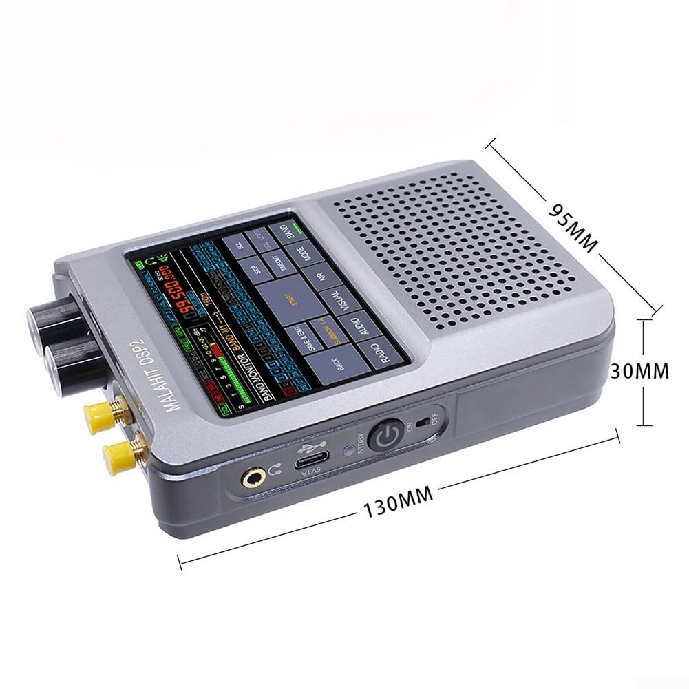 Premium DSP2 Receiver Radio with Front-Facing Speakers - High-Quality Sound, Elegant Design, V2.40 Firmware Upgrade for Home, Office, and Car Audio Systems