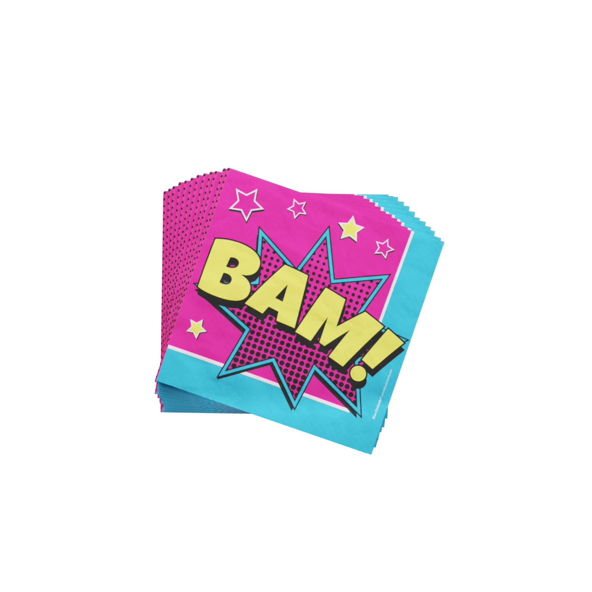 Blue Orchards Superhero Girl Party Pack (100 Pieces for 16 Guests) - Birthday Party Decorations, Plates & Napkins Set - Perfect for Kids Birthday Parties, Superhero Themed Events & Baby Showers