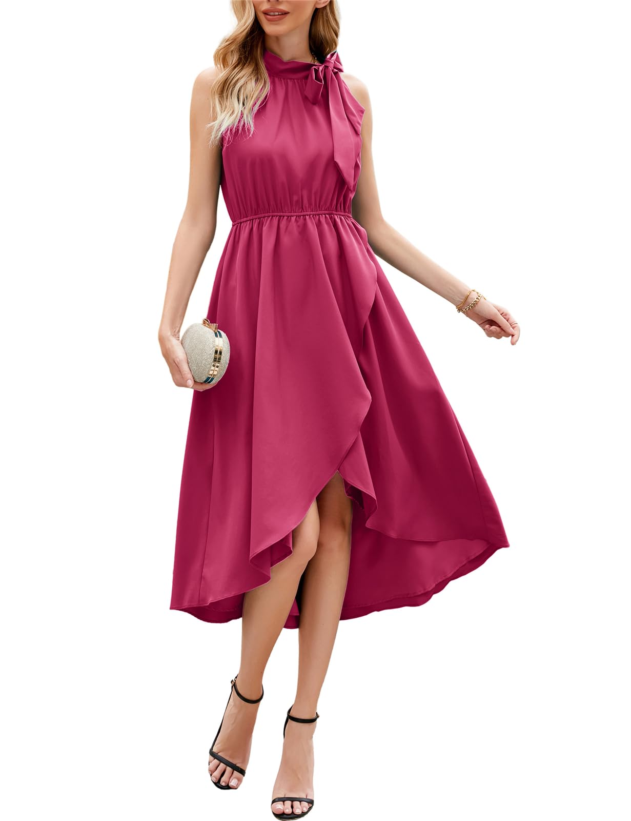JASAMBAC Women's Sequin Dress - Sleeveless Sparkly Glitter Cocktail Party Club Dress with Tulip Hem & Ruched Bodycon Design | Perfect for Night Out, Prom, Wedding Guest & Special Occasions