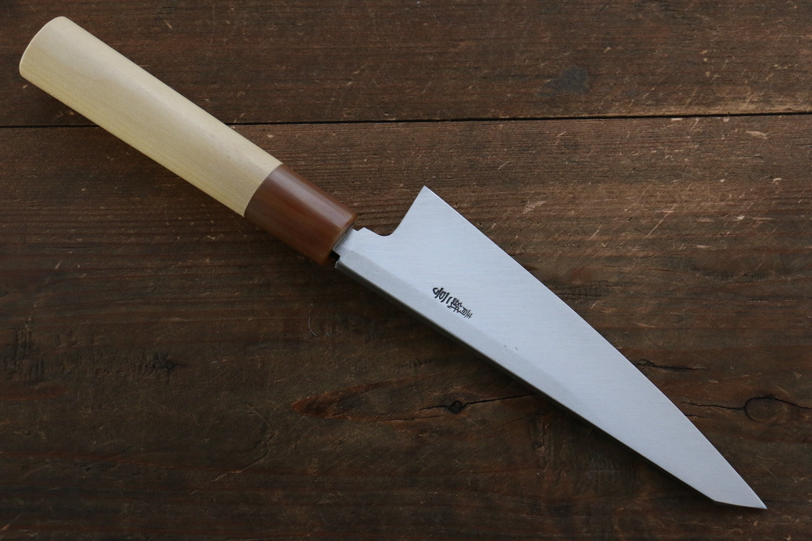 Premium Hideo Kitaoka Blue Steel No.2 Damascus Honesuki Boning Knife 150mm (5.9