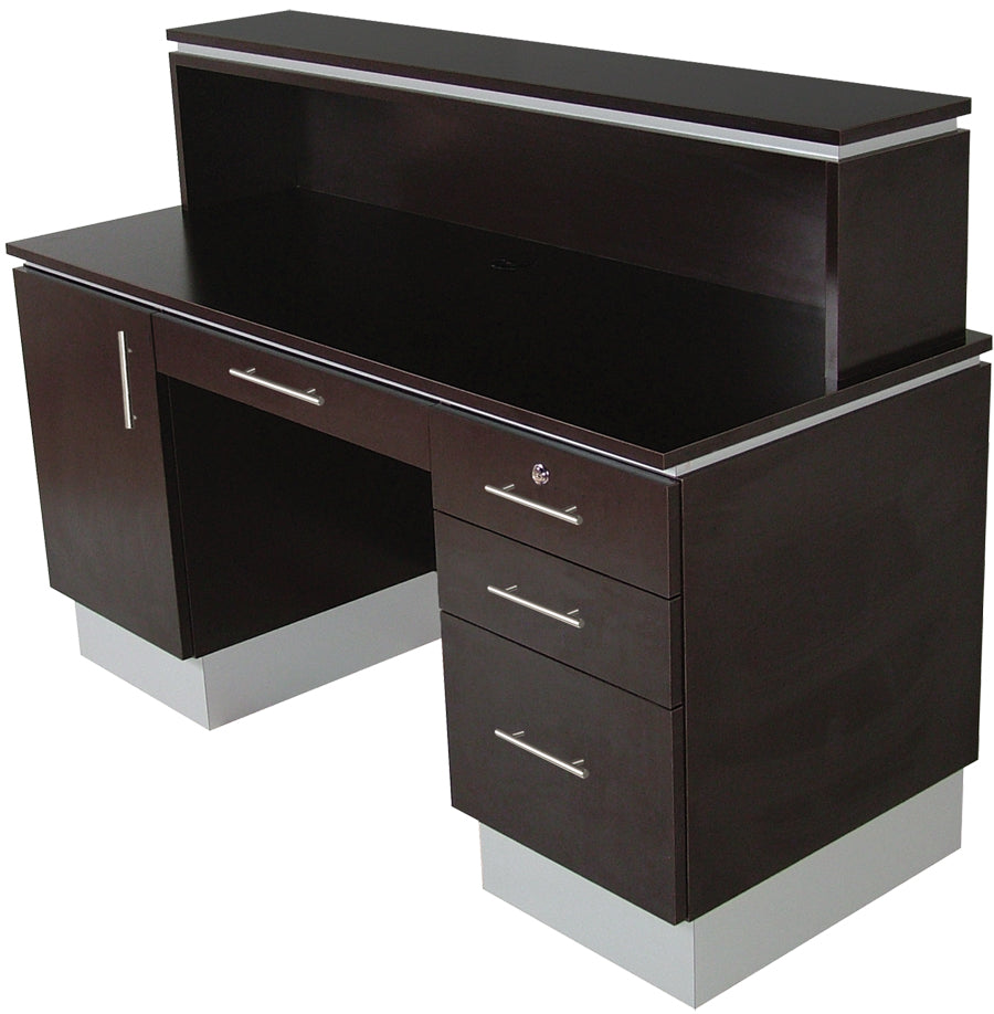 Modern Reception Desk for Office Lobby - Neo Gamma Series | Professional Front Desk for Hotels, Corporate Offices & Medical Clinics | Durable & Stylish Design