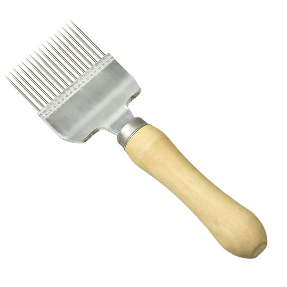 Stainless Steel Honeycomb Scraper - 17-Tine Beekeeping Fork for Honey Extraction