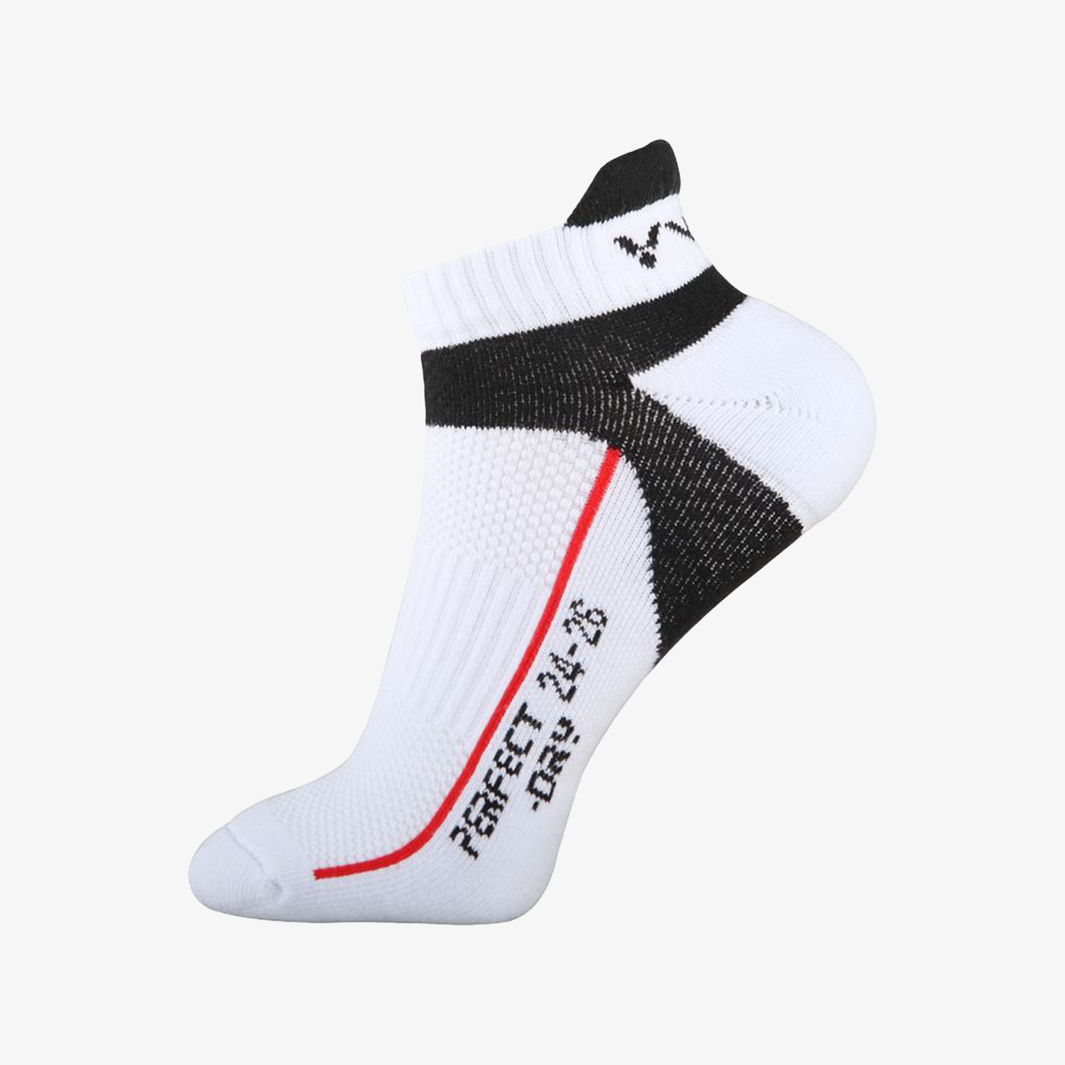 Victor Men's Sport Socks SK144 C - Breathable Athletic Socks for Running, Gym & Workout - Black Performance Socks for Active Men