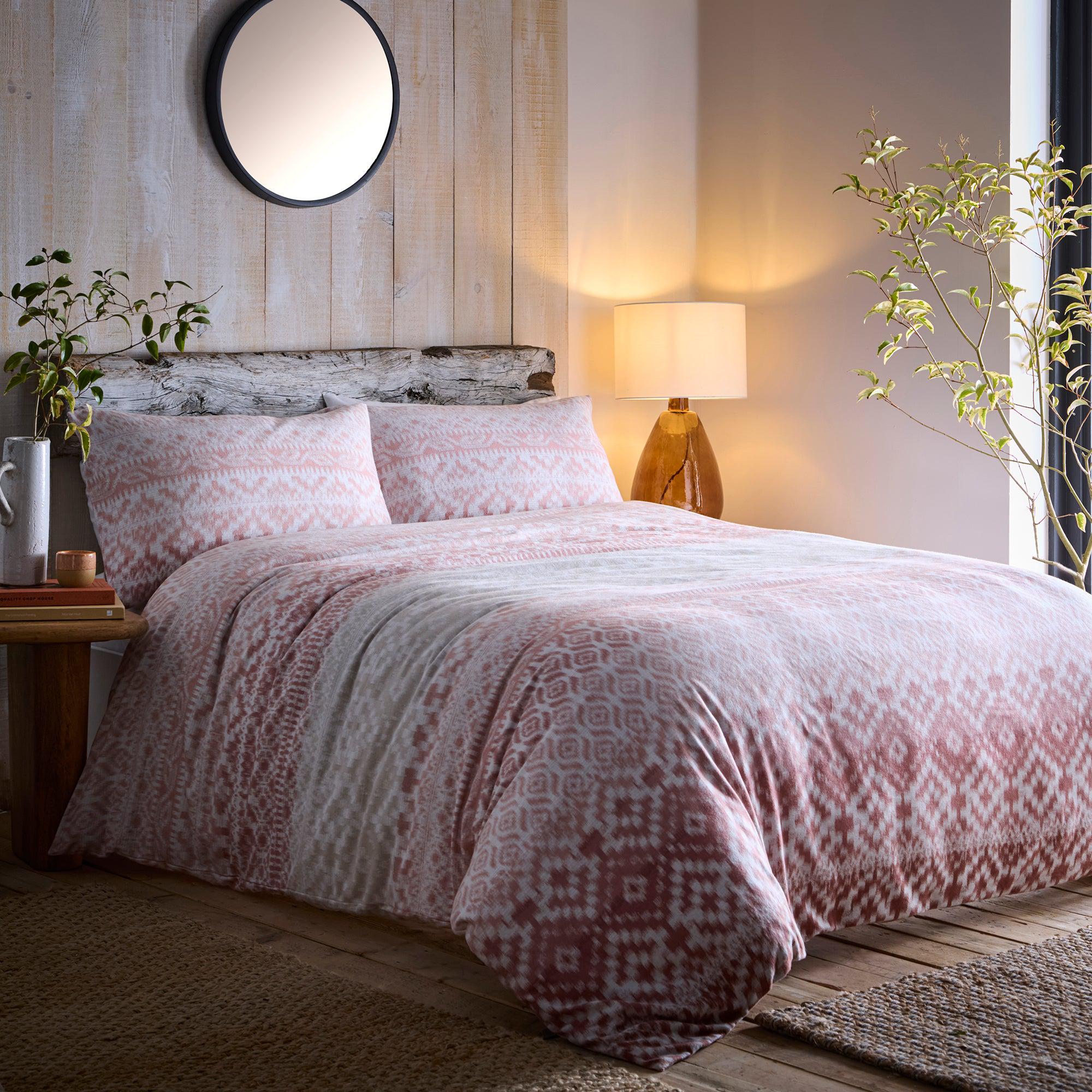 Appletree Hygge Bergen Duvet Cover Set - Soft 100% Cotton Bedding Set in Terracotta | Perfect for Cozy Bedrooms & Scandinavian Home Decor