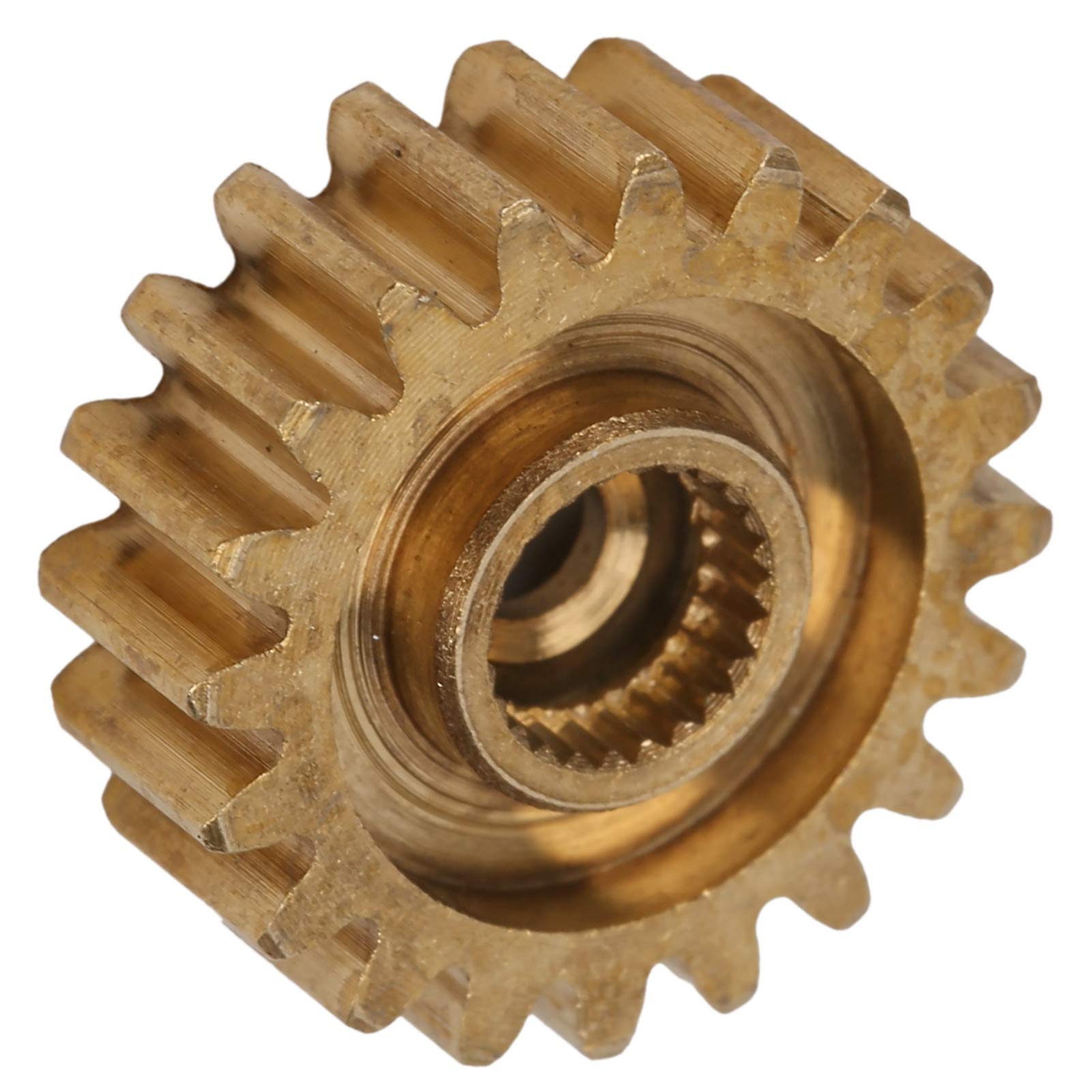 20 Tooth Brass Gear MOD 0.8 | 25 Tooth Spline Replacement Gear | 16mm Pitch Diameter & 17.6mm Outer Diameter | Compatible with 100 Tooth Hub Gear | Perfect for Robotics, RC Cars, and Mechanical Repair Projects