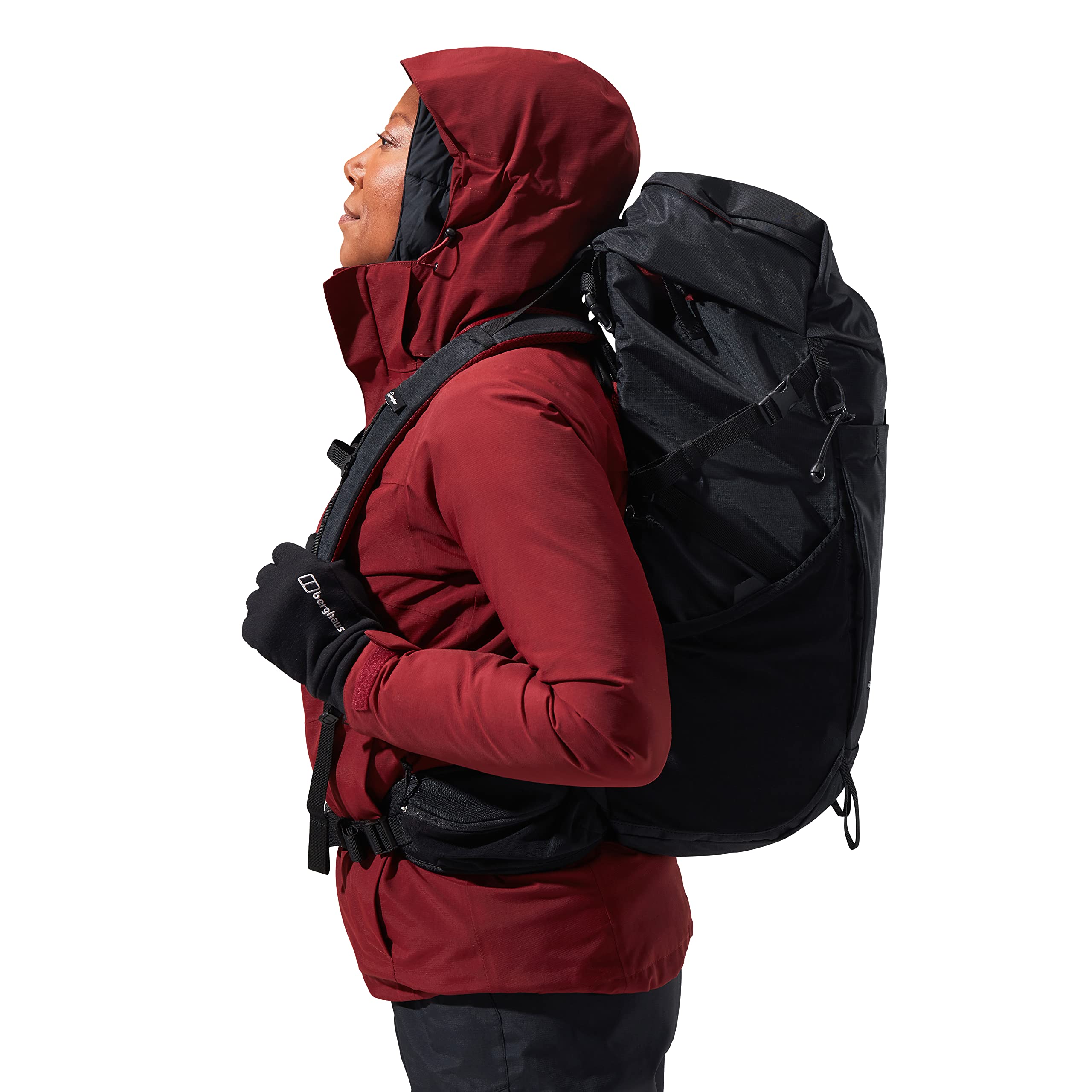 Berghaus Women's 35L Waterproof Hiking Backpack - Lightweight Travel Daypack for Outdoor Adventures, Camping & Trekking | Modern Black Design