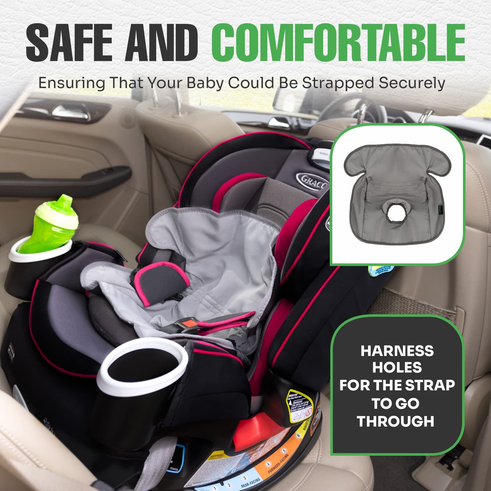 **Lebogner Waterproof Car Seat Liner – 100% Leak-Proof Baby Stroller Pad, Anti-Slip Vinyl Backing for Toddler Potty Training – Ideal for Travel, Daily Use & Mess Protection**