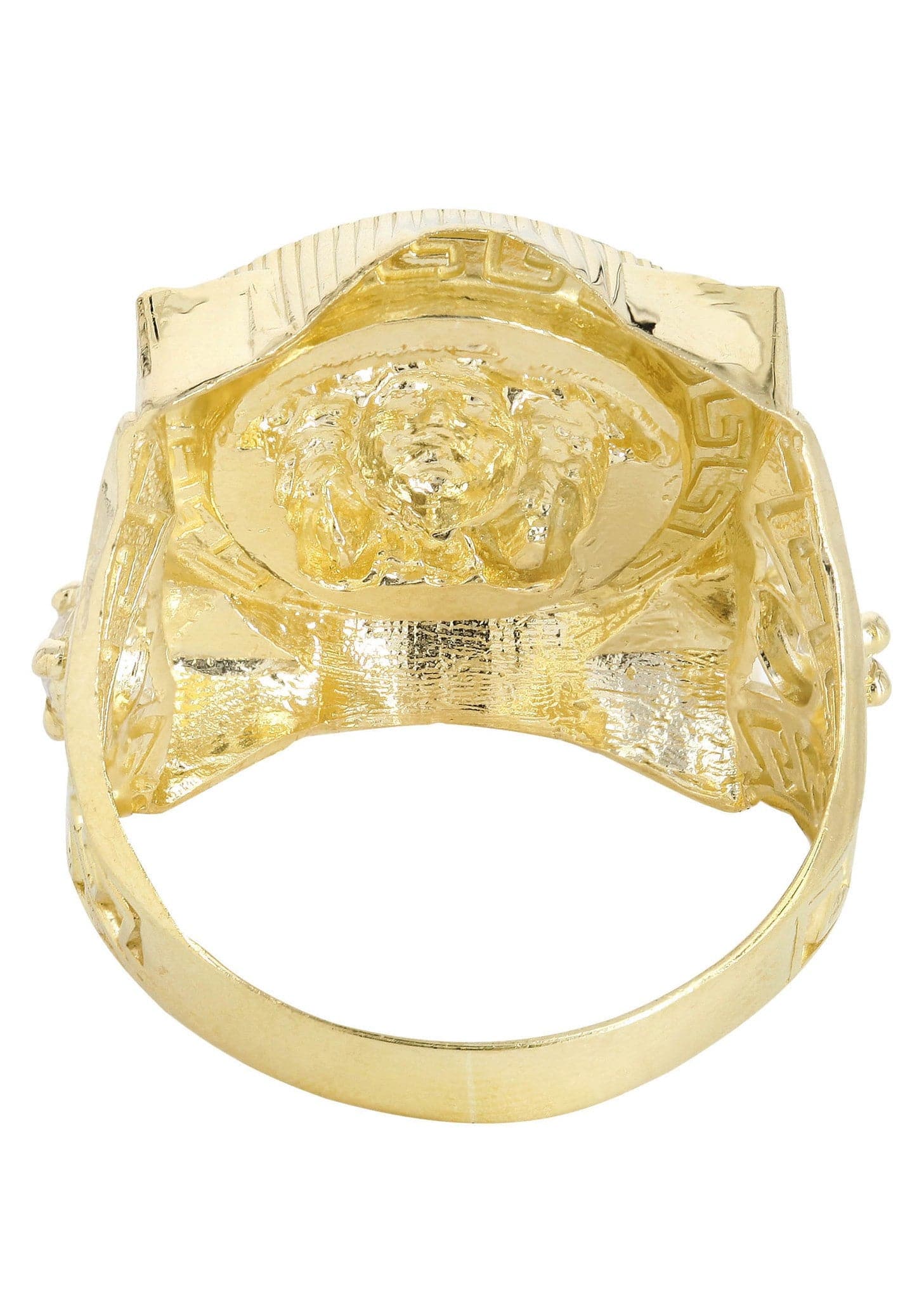 10K Gold Medusa Style Men's Ring - 10 Grams Solid Gold Statement Ring for Men - Perfect for Gifts, Weddings, and Bold Fashion Accessories