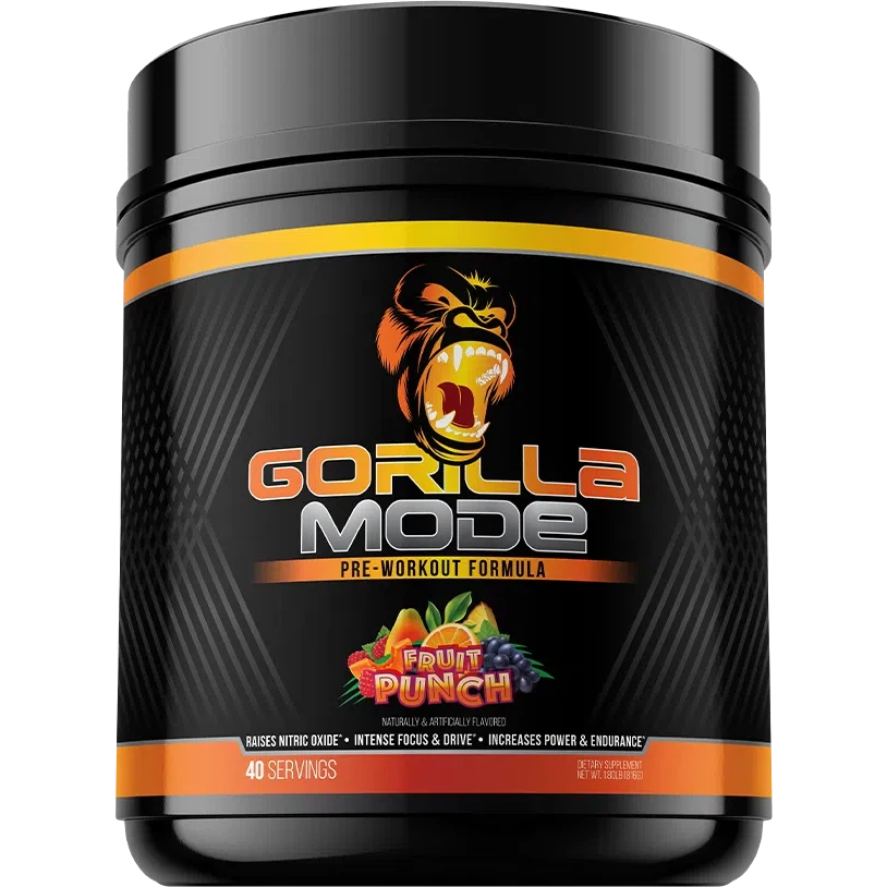 Gorilla Mind Gorilla Mode Pre-Workout Supplement - Boost Energy, Focus & Endurance for Intense Gym & Fitness Training
