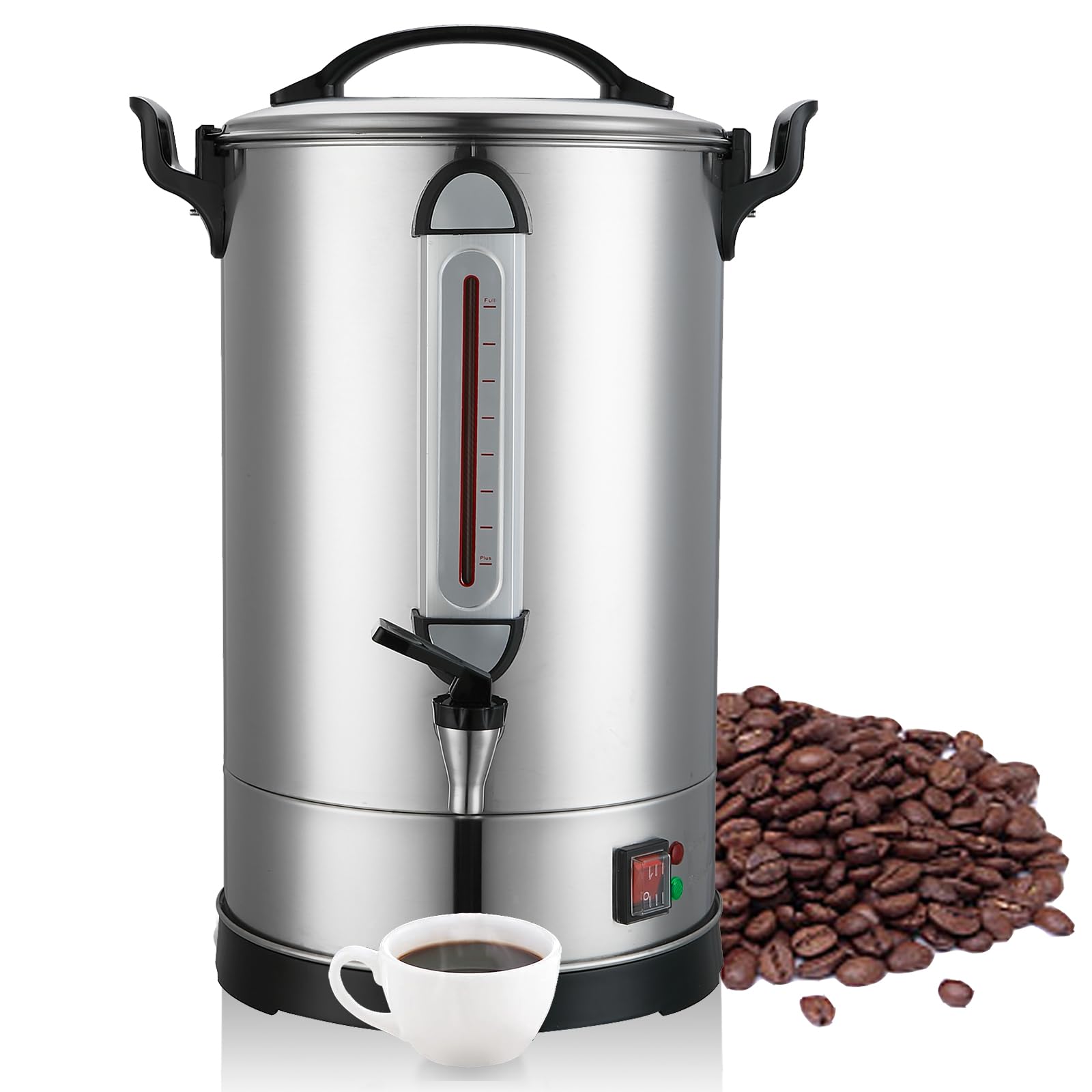 100 Cup Commercial Coffee Maker - 4.2Gal Stainless Steel for Weddings & Events