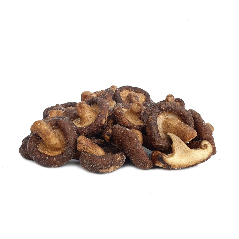 DJ&A Shiitake Mushroom Crisps - Smoked Chili & Garlic Flavor (12 Pack, 30g Each) | Healthy Vegan Snacks for On-the-Go, Office, Hiking & Movie Nights
