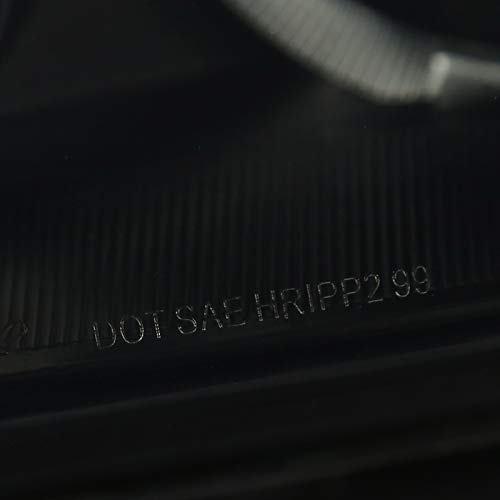 99-05 LED Halo Black Projector Headlights with Smoke Lens & Fog Lights - Upgrade Your Car's Style & Visibility for Night Driving