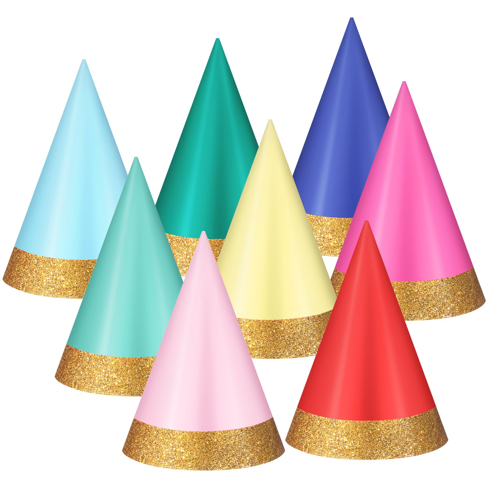 Panitay 40 Pcs Colorful Mini Party Hats for Stuffed Animals - Tiny Paper Cone Birthday Hats for Plush Toys, Dolls & Small Pets - Perfect for Birthday Parties, Baby Showers & Photo Props