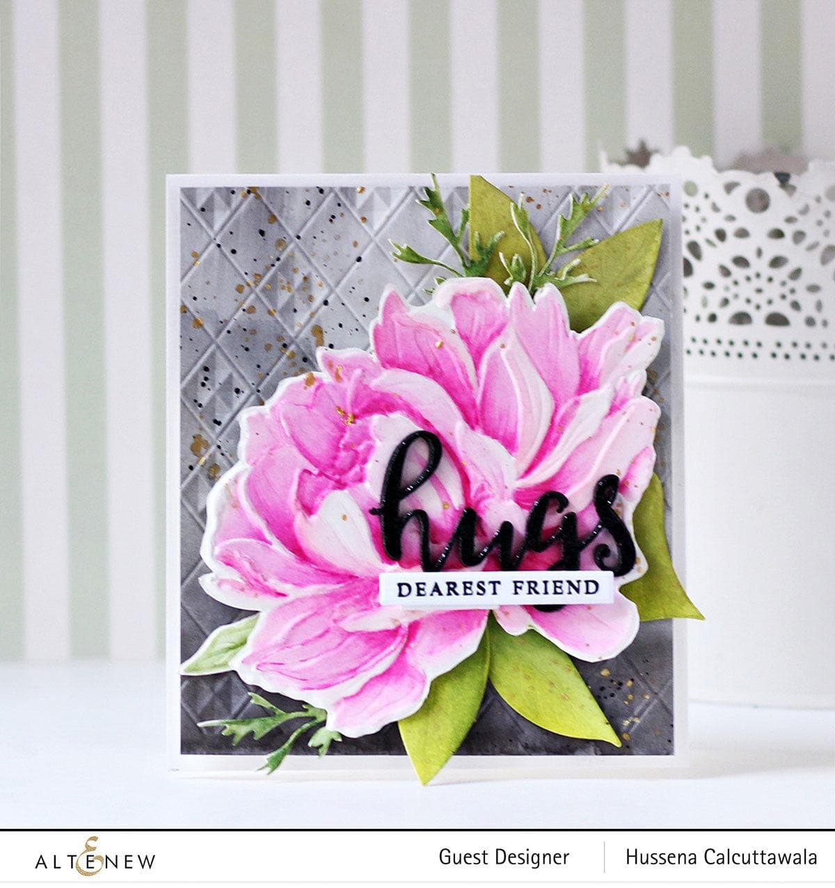 Checkered Diamonds 3D Embossing Folder for Card Making, Scrapbooking & DIY Crafts - Perfect for Handmade Greeting Cards, Invitations & Paper Crafts