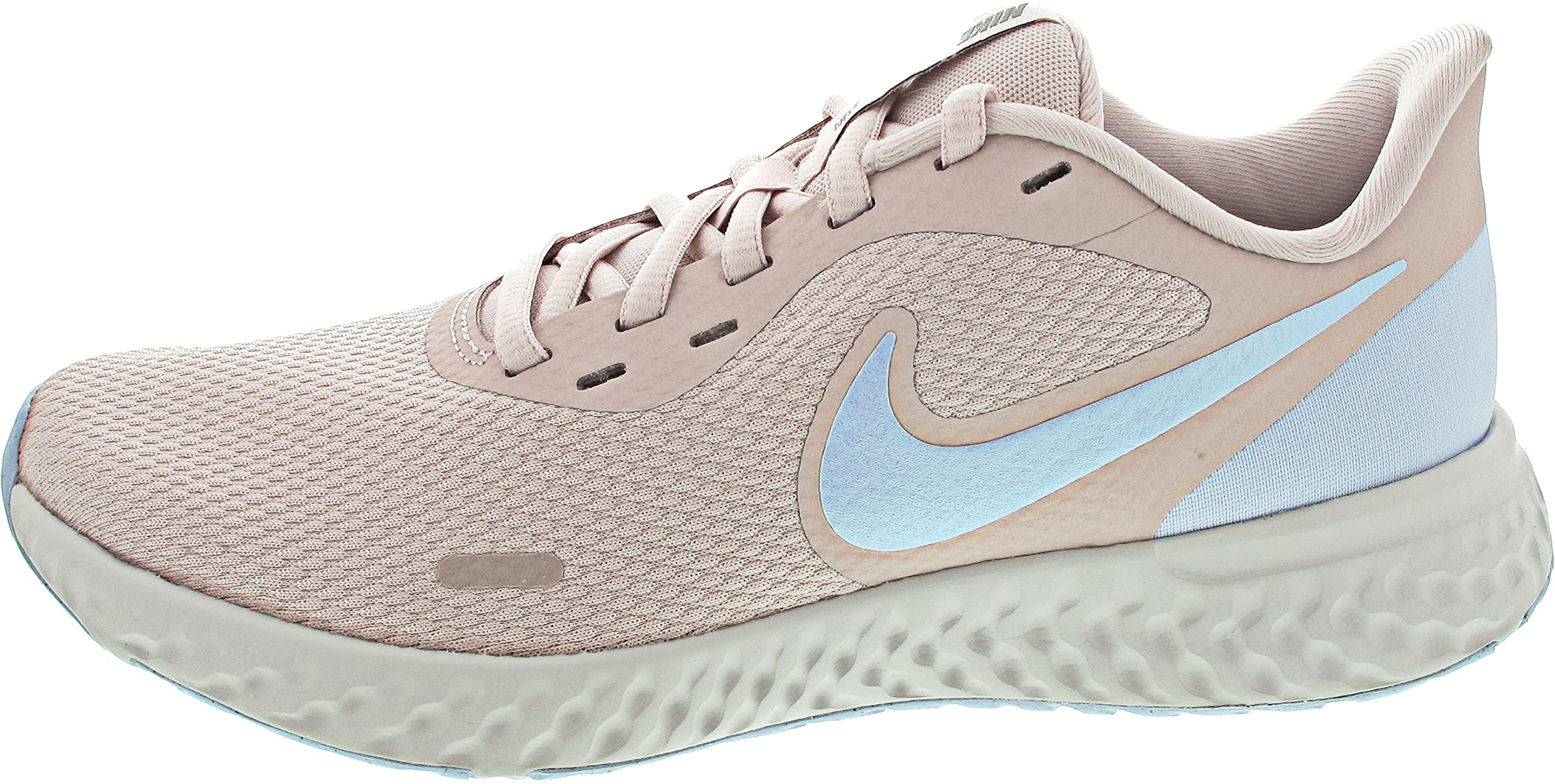 Nike Women's Sneakers - Barely Rose/Hydrogen Blue MTLC Running Shoes, Size 7 | Lightweight Comfort for Jogging, Gym Workouts & Casual Wear
