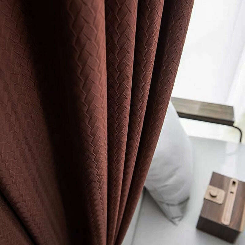 Taylor H. Luxury Jacquard Velvet Woven Design Curtains - Red Blackout Drapes for Living Room & Bedroom - Premium Thermal Insulated Window Treatments for Home Decor