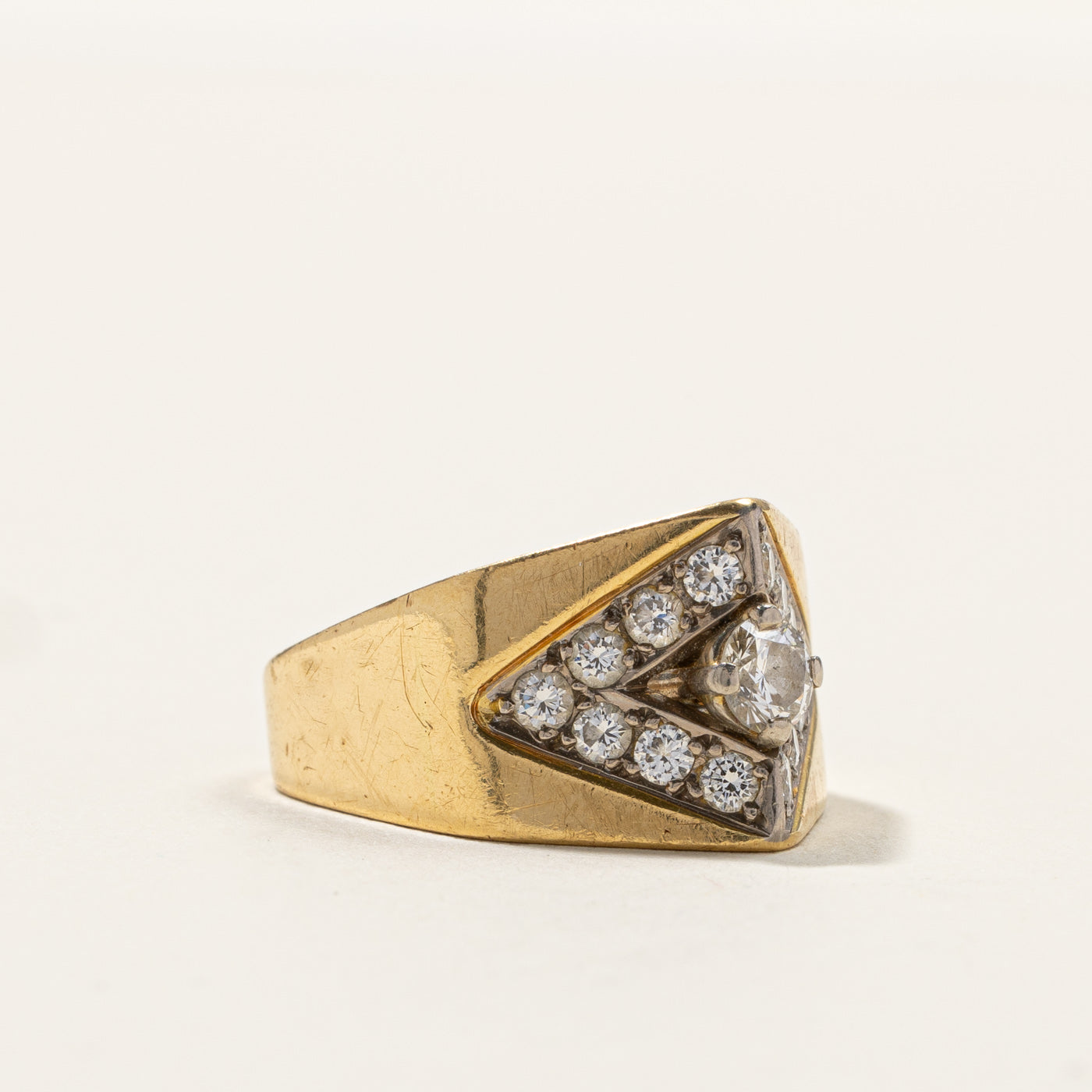 0.94ctw Cluster Diamond Ring for Women - Size 3.5 - Elegant Wedding Band, Anniversary Gift, or Everyday Luxury Jewelry