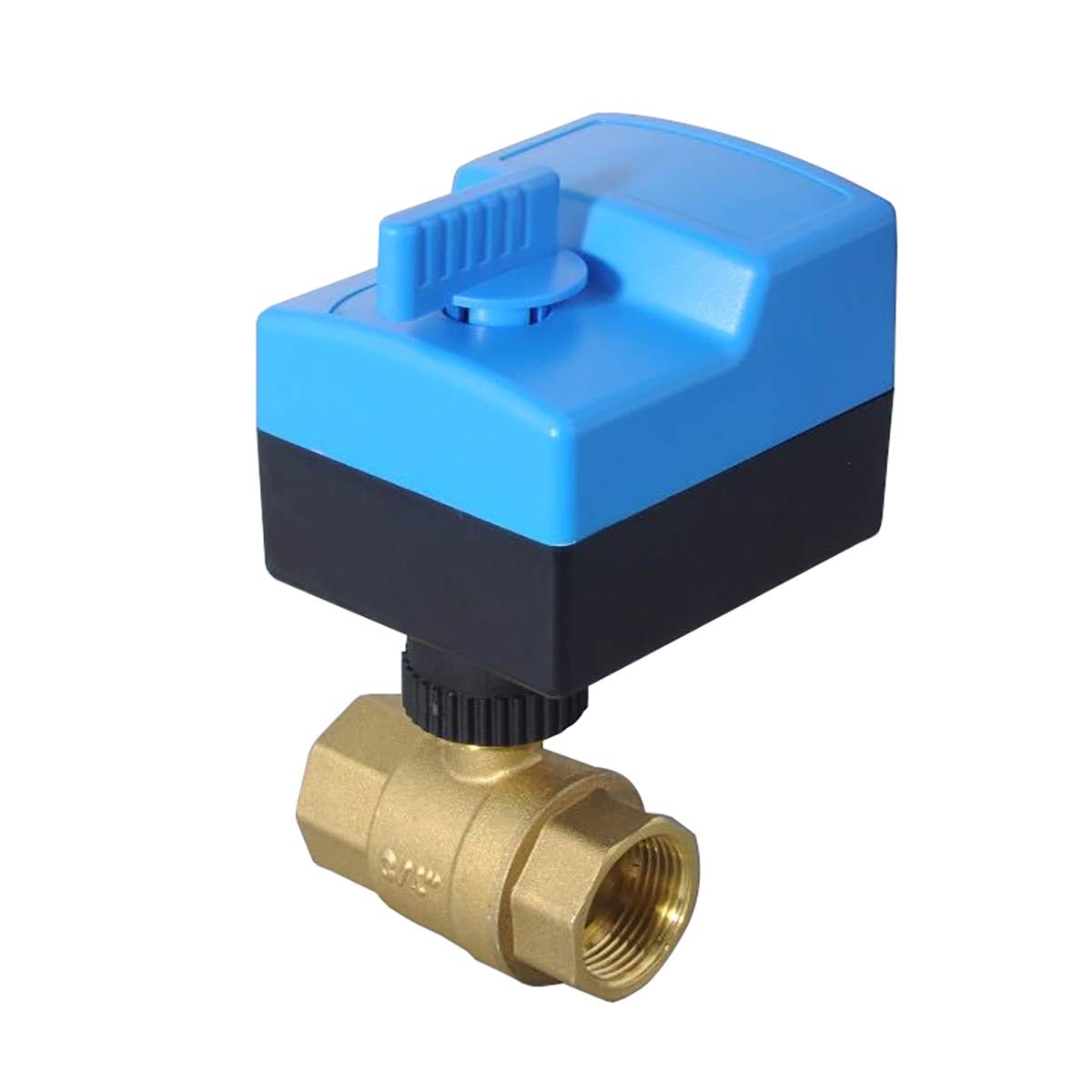 220V/24V 2-Way Motorized Brass Ball Valve with Electric Actuator - Automatic & Manual Control (DN15-DN25) for Water, Gas & HVAC Systems