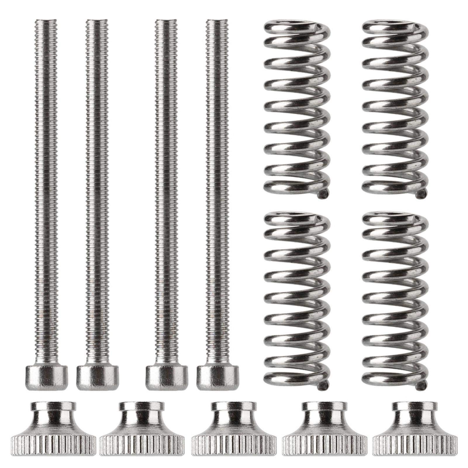 Cosiki Leveling Thread Screws for 3D Printers - Silver Adjustable Leveling Nuts - Perfect for Bed Leveling, Z-Axis Calibration & 3D Printer Maintenance