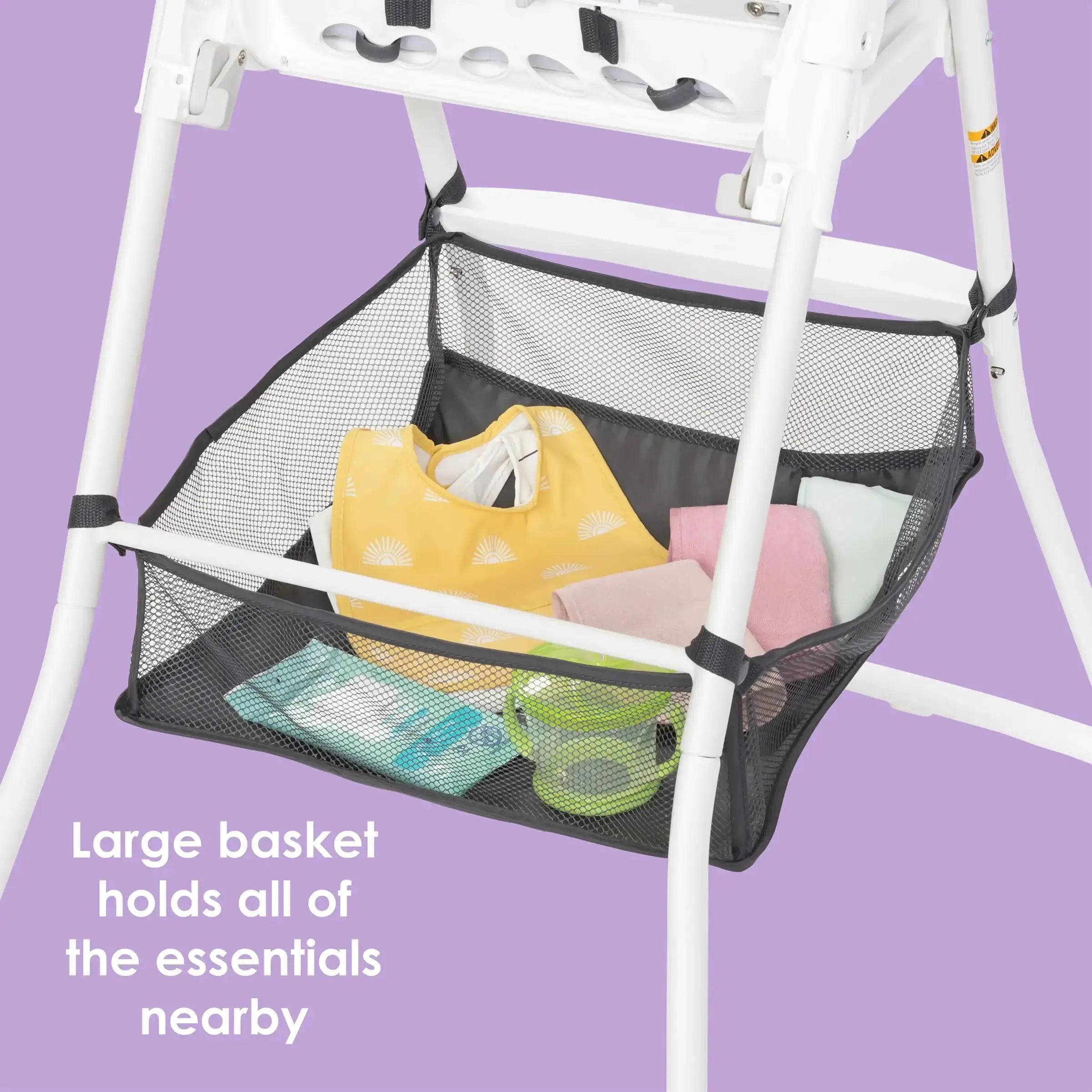 Portable Flat Fold High Chair for Babies & Toddlers - Lightweight, Space-Saving Baby Dining Chair for Home, Restaurant & Travel Use