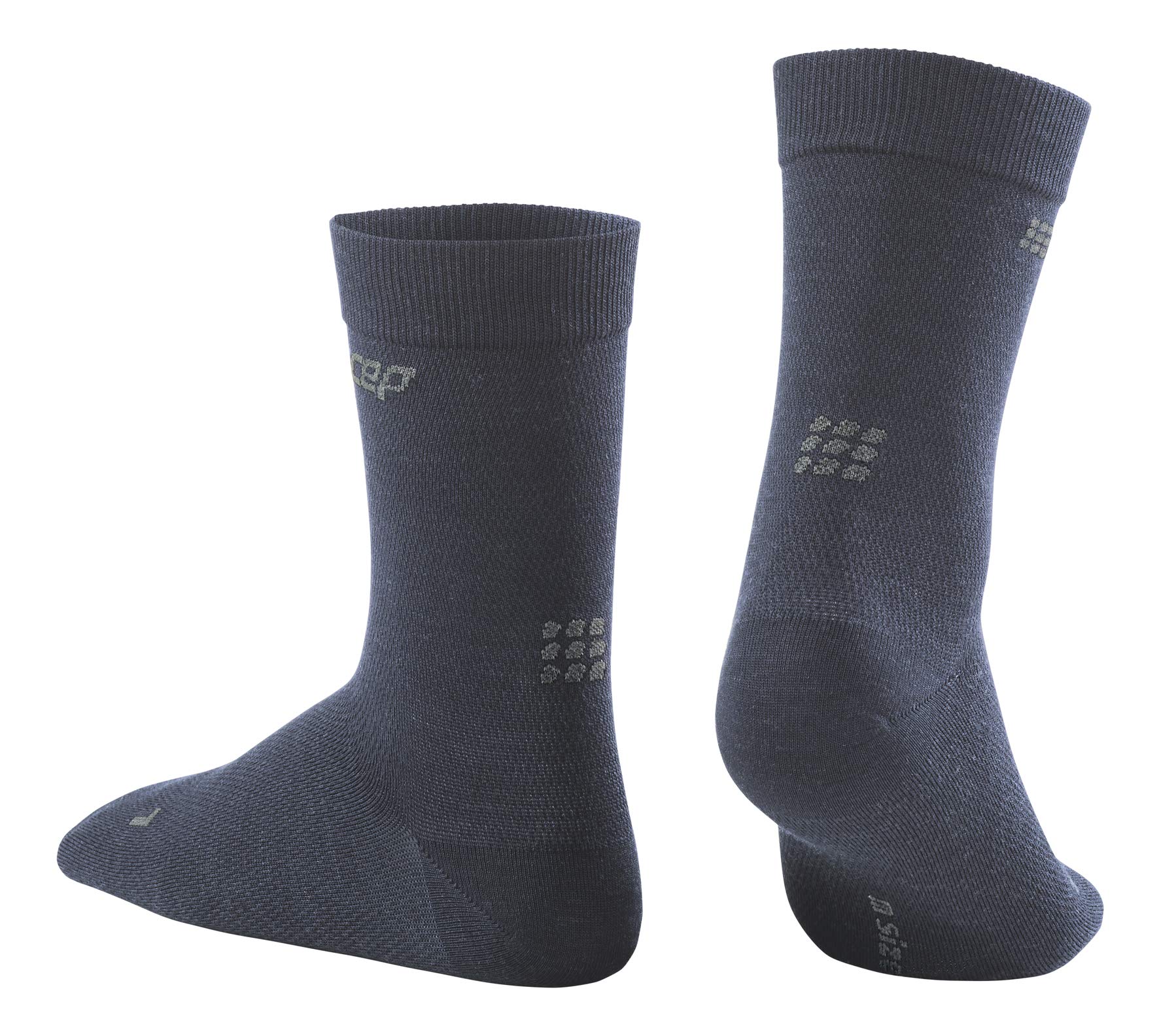 CEP Men's Mid-Cut Compression Wool Socks - Allday Merino Athletic Socks for Running, Hiking & Travel - Moisture-Wicking & Odor-Resistant Performance Socks