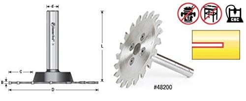 Amana Tool 48200 Carbide Tipped Plastic Trim Saw Blade with Arbor CNC System - 4