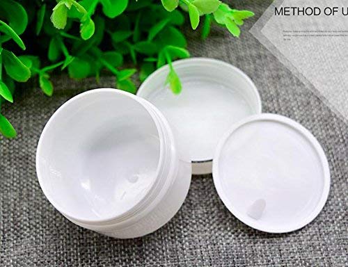 6-Pack White 8 Oz (250ml) Empty Cosmetic Jars with Liners & Dome Lids - Refillable Plastic Containers for Face Cream, Lip Balm, Lotion | DIY Skincare, Travel Size Storage, Home Organization