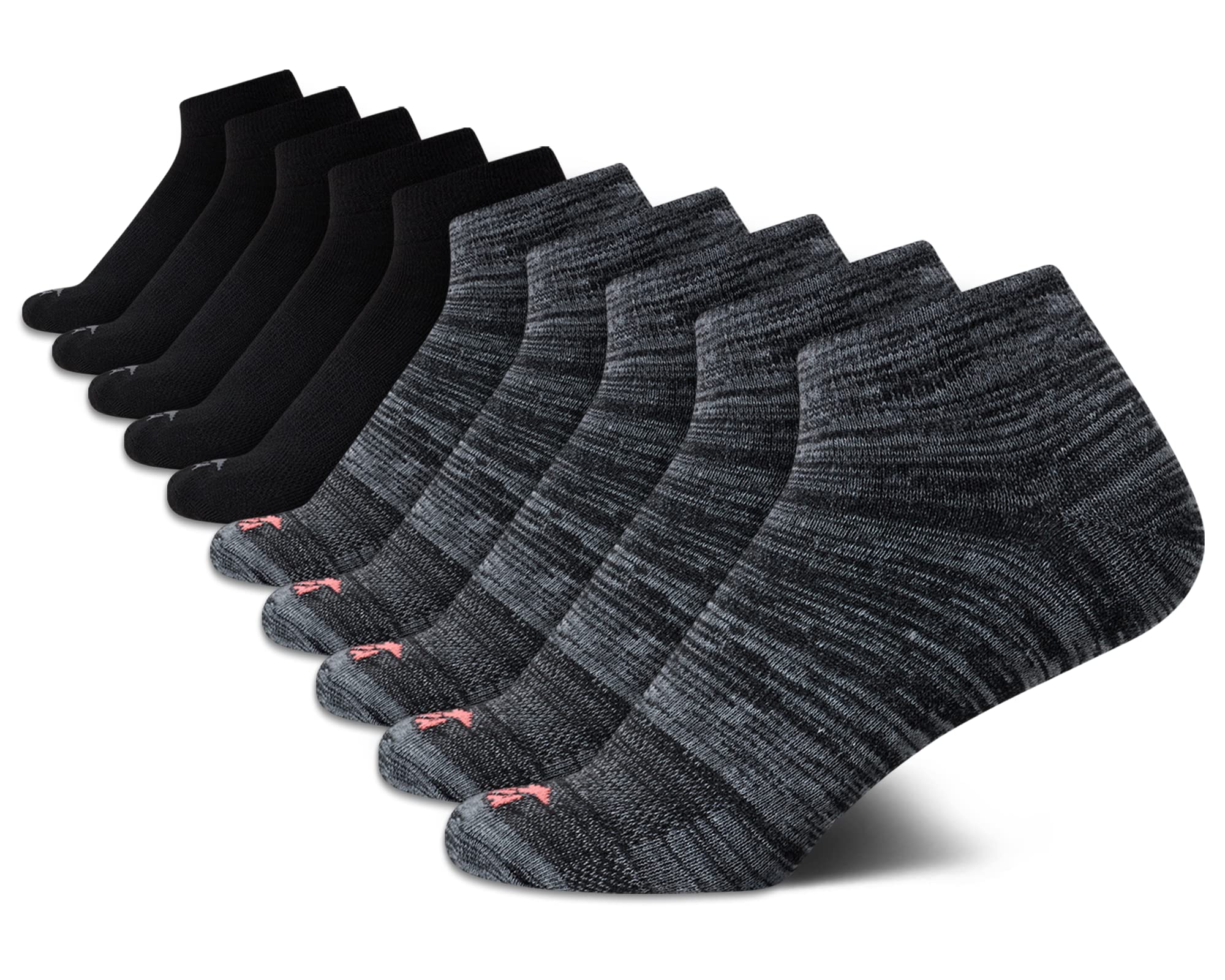 Avia Women's Quarter Socks - 10 Pack Breathable Cushioned Athletic Ankle Socks for Running, Gym & Workout - Moisture Wicking Sports Socks (US Shoe Size 4-12) - Perfect for Yoga, Hiking & Everyday Wear