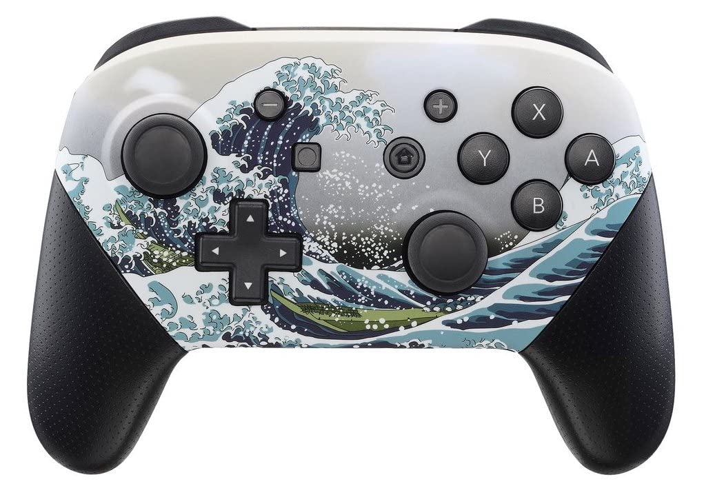 MODDZONE Custom Pro Controller for Nintendo Switch - Wireless Gamepad with Ergonomic Design, Compatible with Switch/Switch OLED (Wave Blue) - Perfect for Gaming, Streaming & Competitive Play