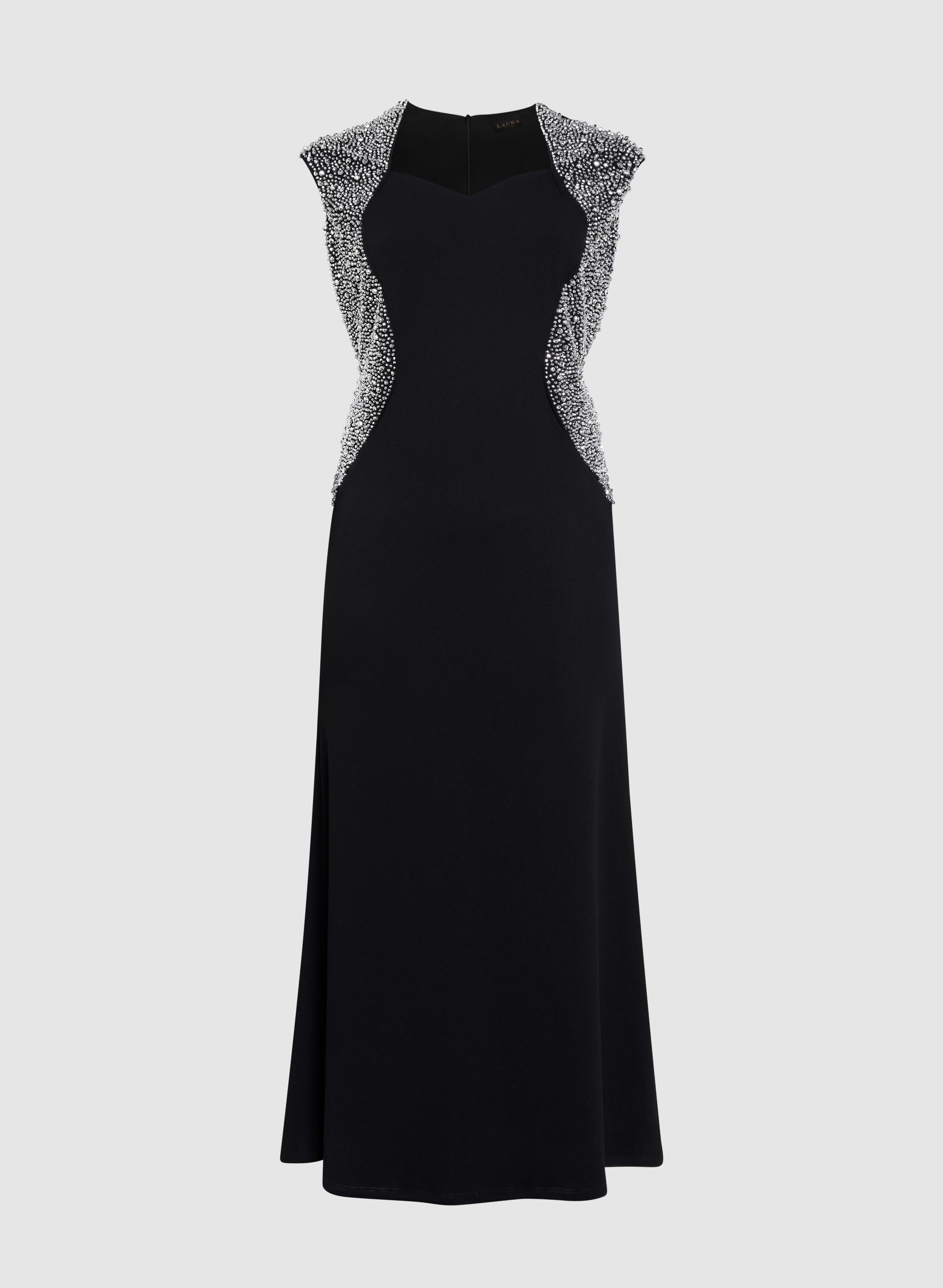 Elegant Crystal Embellished Party Dress for Women - Perfect for Evening Gala, Wedding Guest & Special Occasions