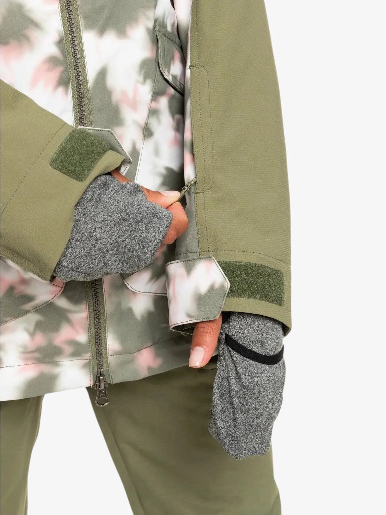 Roxy Snow Stated Verde Batik Women's Winter Jacket - Waterproof & Insulated Snowboard Coat for Skiing & Outdoor Adventures