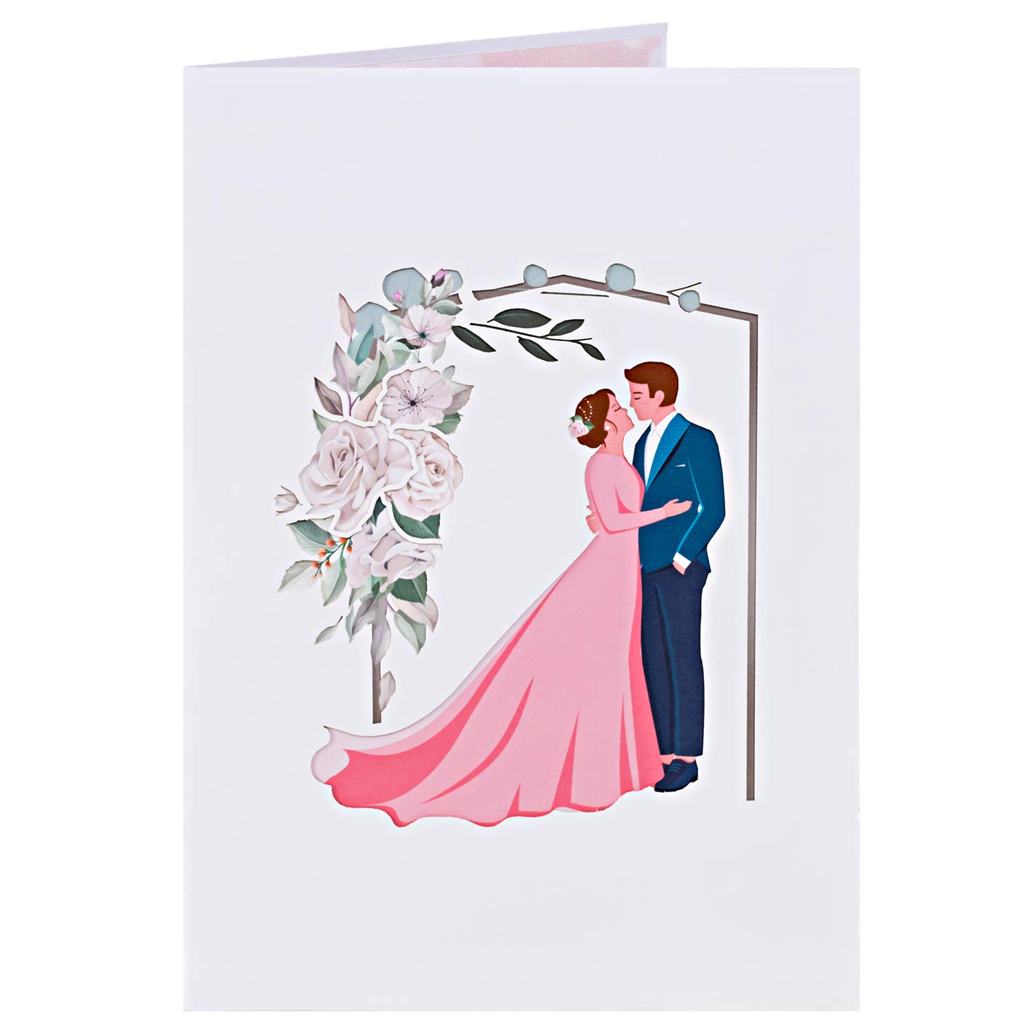 Wedding Pop Up Cards - 'Wedding Gate' 3D Greeting Card for Anniversaries, Engagements & Valentine's Day | Perfect for Couples, Bridal Showers & Romantic Celebrations