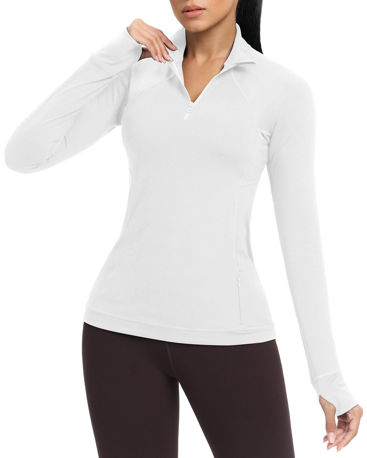 Women's Lightweight Running Quarter Zip Pullover - Breathable & Moisture-Wicking Athletic Top for Jogging, Gym & Outdoor Workouts